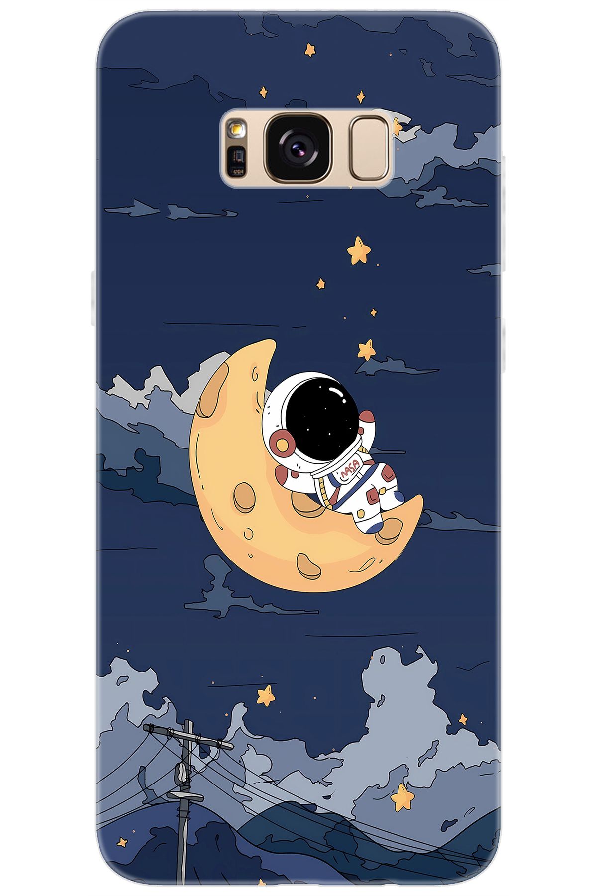 Ceppare Samsung Galaxy S8 PLUS (SM-G955F) Uyumlu Kılıf Desen Baskılı Silikon Astronot STK:684 CP-rEfldvz