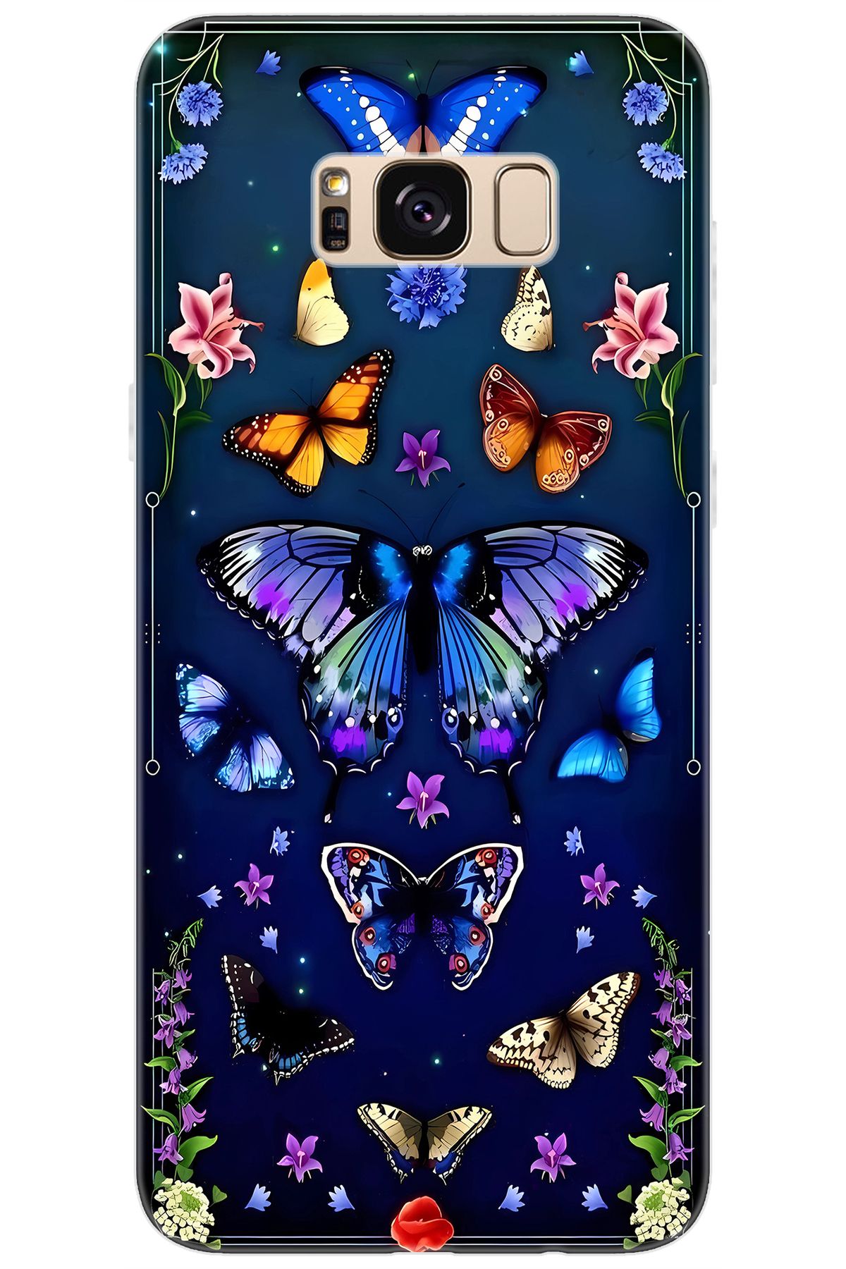 Ceppare Samsung Galaxy S8 PLUS (SM-G955F) Uyumlu Kılıf Desen Baskılı Silikon Kelebek STK:669 CP-IeypkPq