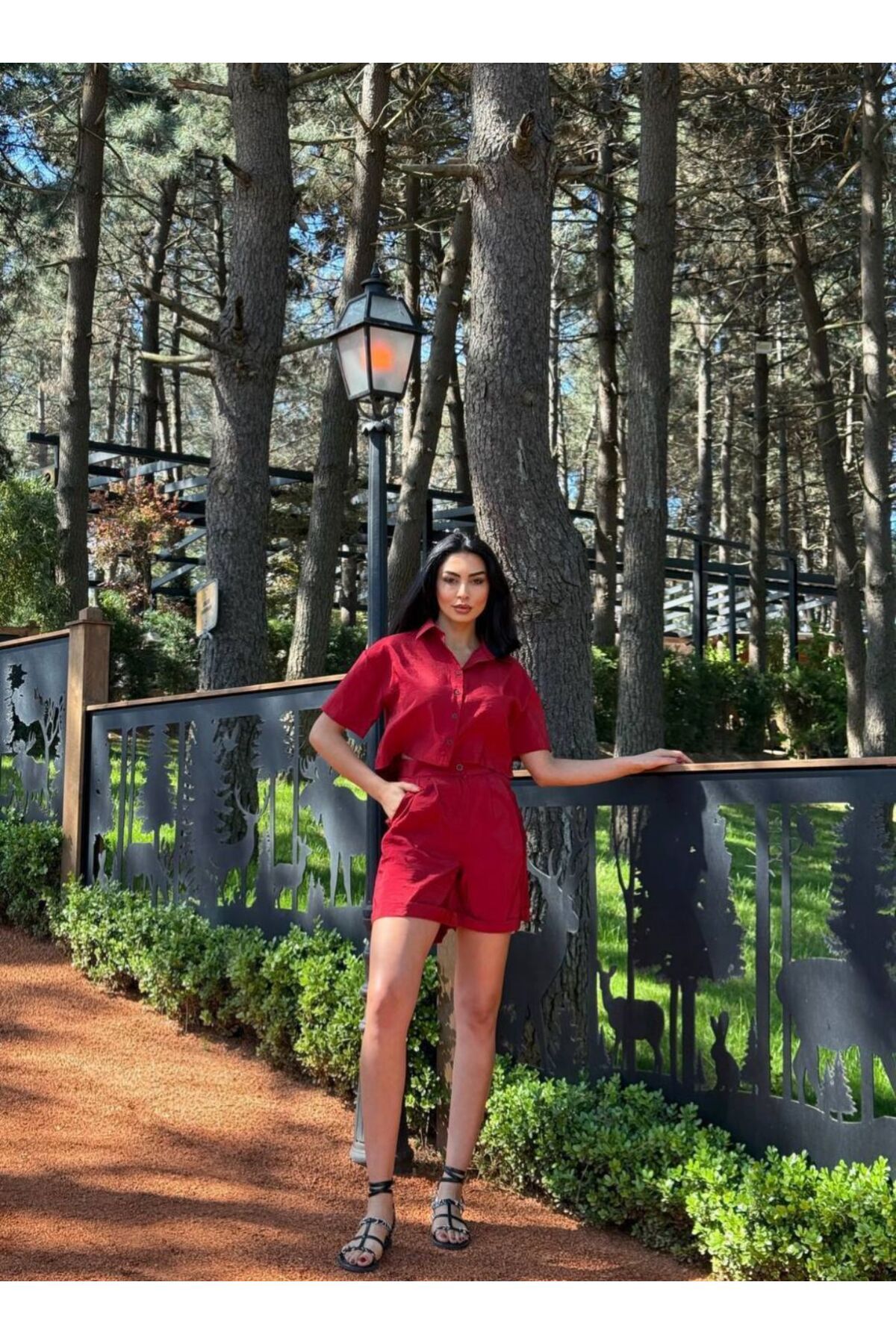 Butik Keten Double 2 Li Şortlu Takım