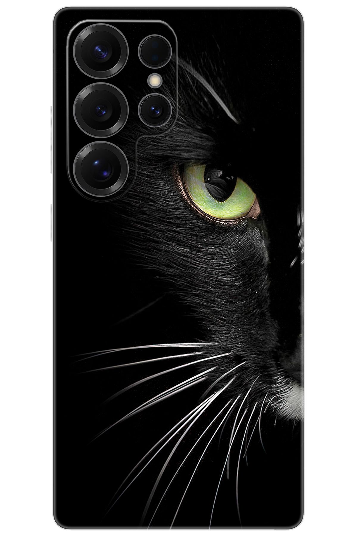 Ceppare Samsung Galaxy S25 ULTRA (SM-S938B) Uyumlu Kılıf Desen Baskılı Silikon Siyah Kedi STK:482 CP-uKjVg1G