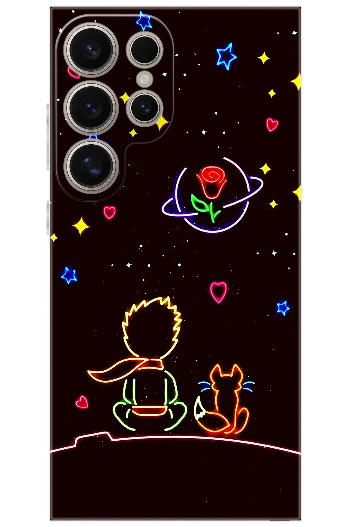Ceppare Samsung Galaxy S24 ULTRA (SM-S928B) Uyumlu Kılıf Desen Baskılı Silikon Küçük Prens STK642 CP-zG1lsOD