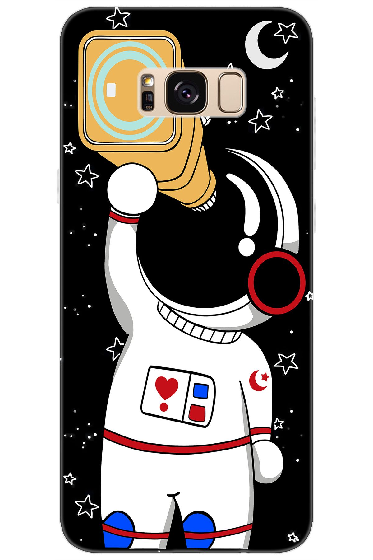 Ceppare Samsung Galaxy S8 PLUS (SM-G955F) Uyumlu Kılıf Desen Silikon Sevimli Astronot STK:100 CP-UJwmE0z
