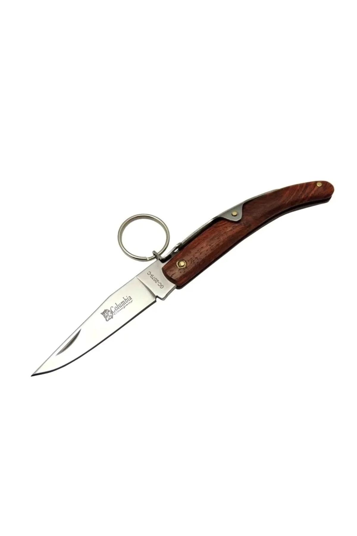 YenisiniAl Okapi Gc2079c Kahverengi Kamp Çakı 16,5cm - Manuel, Kemerlikli, Ahşap Sap