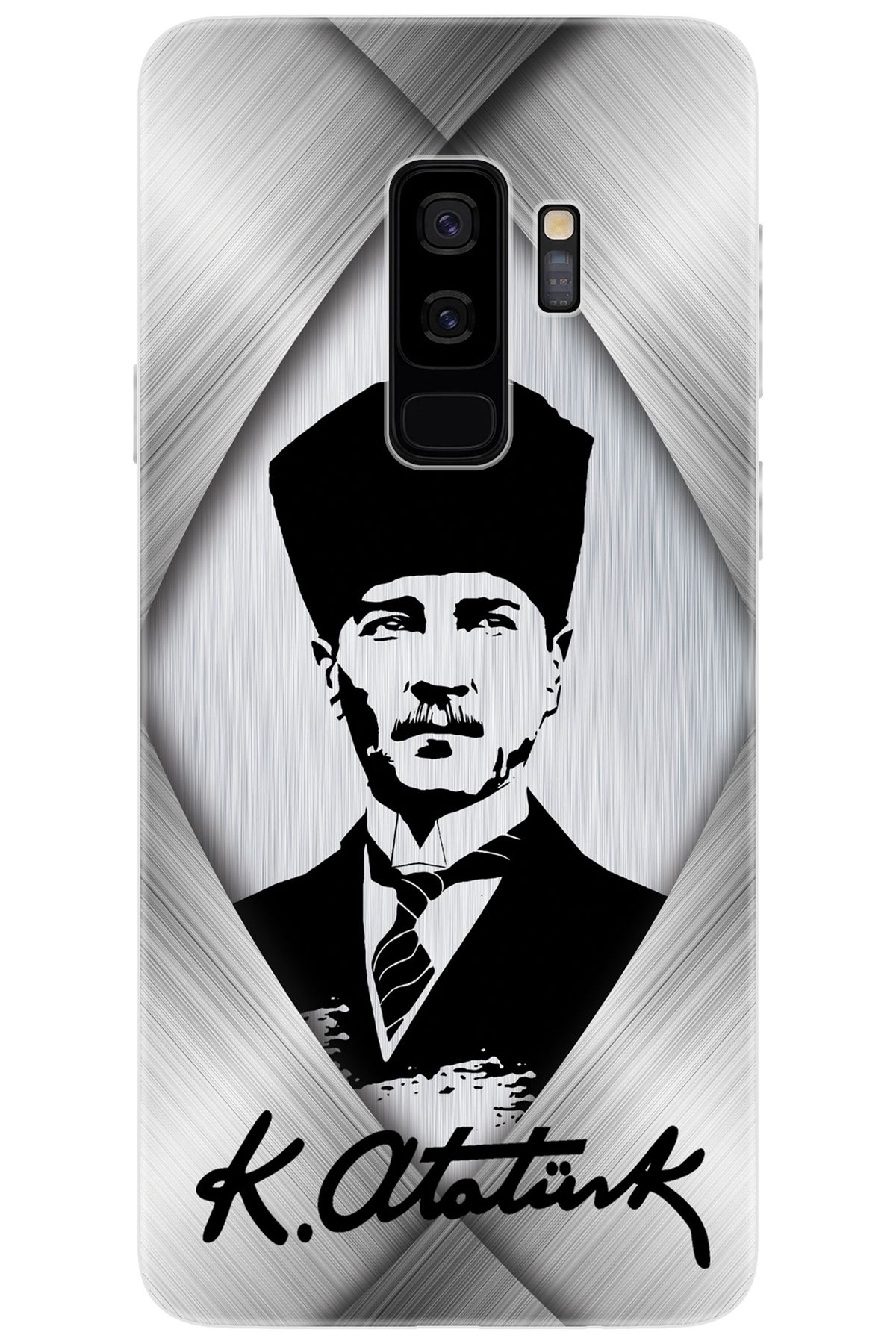 Ceppare Samsung Galaxy S9 PLUS (SM-G965F) Uyumlu Kılıf Desenli Silikon Atatürk Tasarım STK:402 CP-qQVTjm8