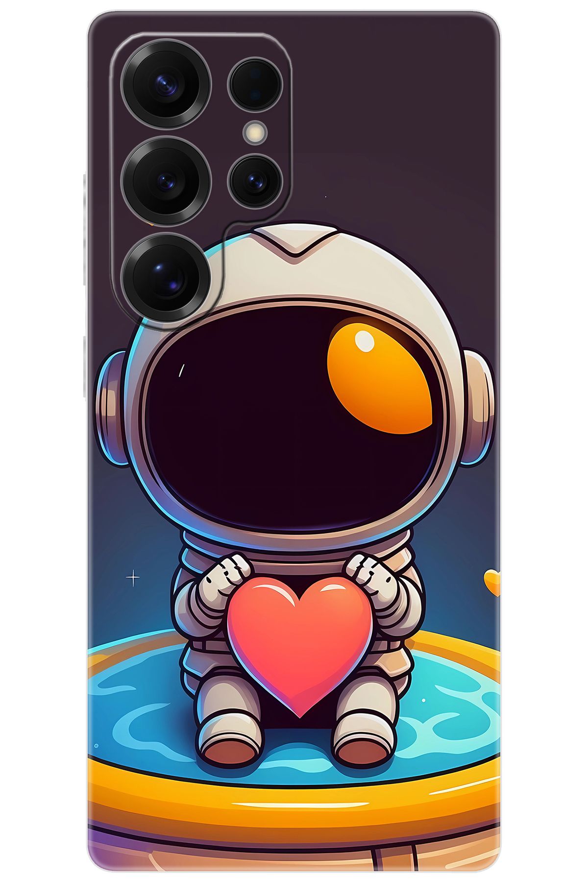Ceppare Samsung Galaxy S25 ULTRA (SM-S938B) Uyumlu Kılıf Desenli Silikon Sevimli Astronot STK:659 CP-7hTzzRa