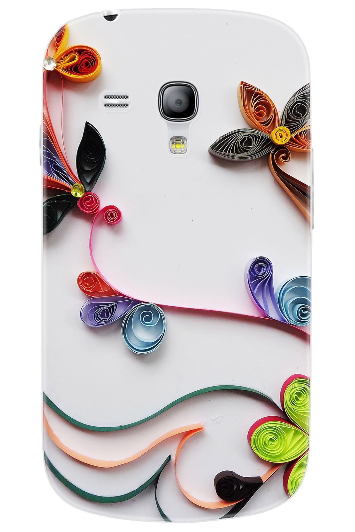 Ceppare Samsung Galaxy S3 Mini (GT-I8190) Uyumlu Kılıf Desen Baskılı Silikon Çiçek Desen STK:220 CP-F0Rdzm9