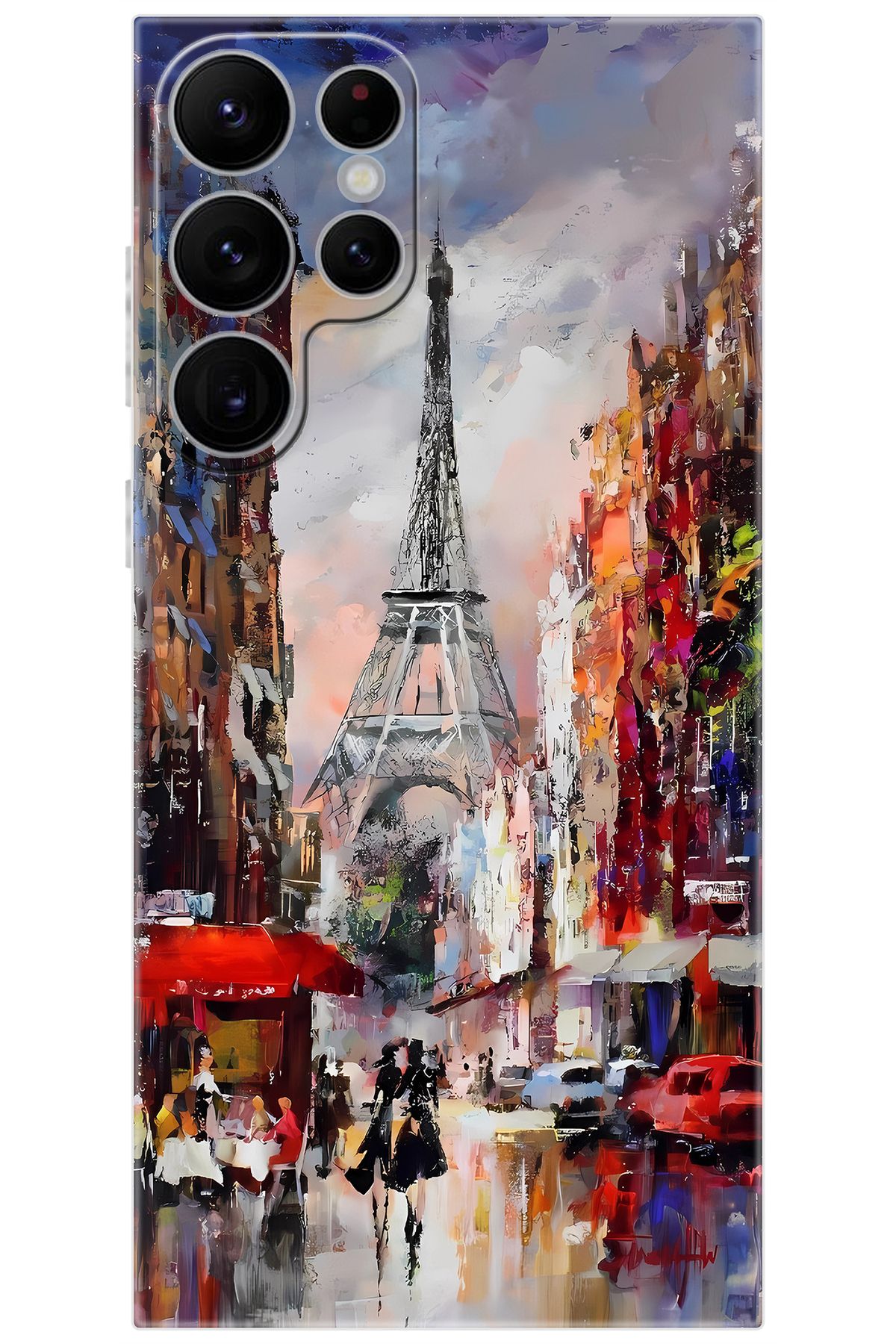 Ceppare Samsung Galaxy S22 ULTRA (SM-S908E) Uyumlu Kılıf Desen Baskı Silikon Eyfel Kule STK:1010 CP-DLVtzgT
