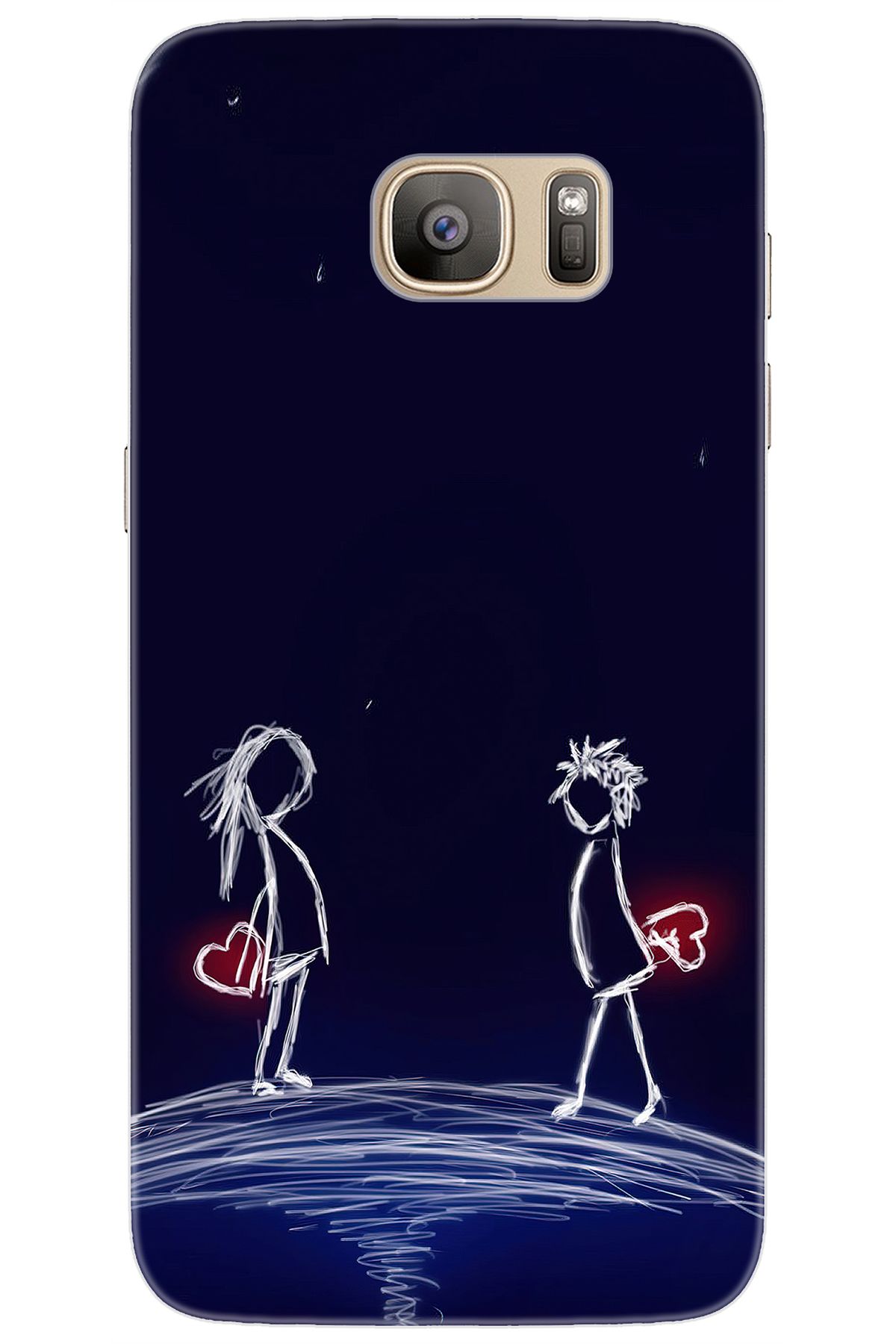 Ceppare Samsung Galaxy S7 EDGE (SM-G935F) Uyumlu Kılıf Desen Baskılı Silikon Aşk Tasarım STK:306 CP-diM0k6w