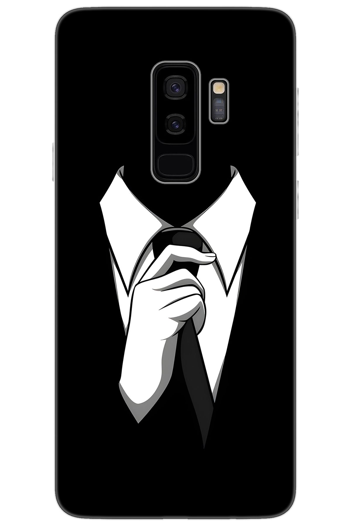 Ceppare Samsung Galaxy S9 PLUS (SM-G965F) Uyumlu Kılıf Desen Baskı Silikon Gizemli Adam STK:611 CP-uUfu8hP