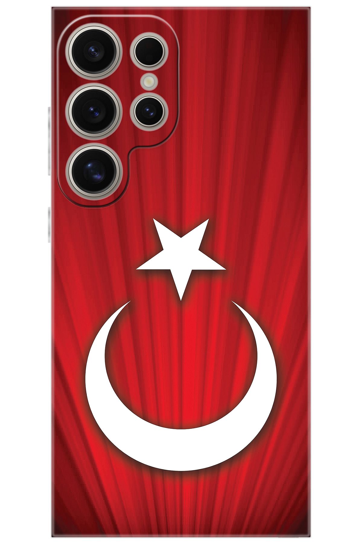 Ceppare Samsung Galaxy S24 ULTRA (SM-S928B) Uyumlu Kılıf Silikon Türk Bayrağı Tasarım STK:382 CP-KfeFxe5