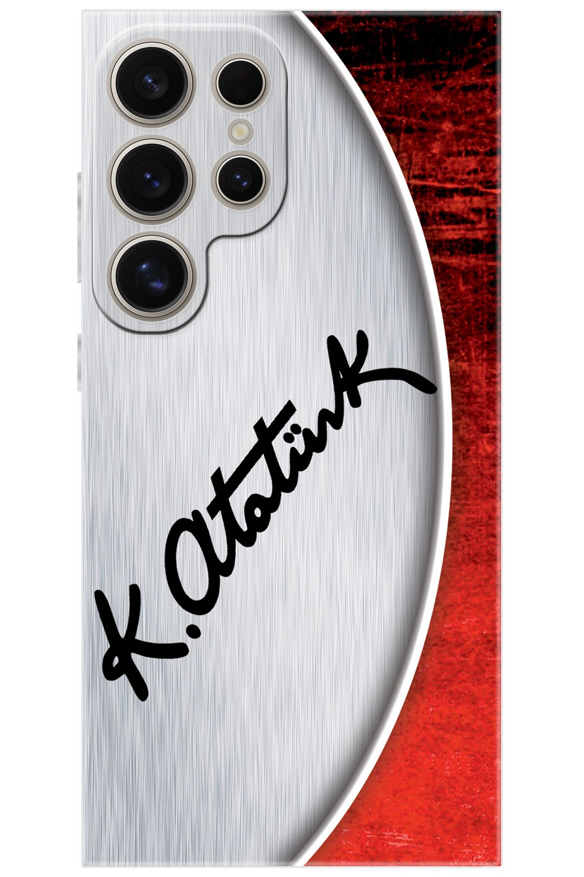 Ceppare Samsung Galaxy S24 ULTRA (SM-S928B) Uyumlu Kılıf Desenli Silikon Atatürk İmzası STK:393 CP-NrjT7Vv