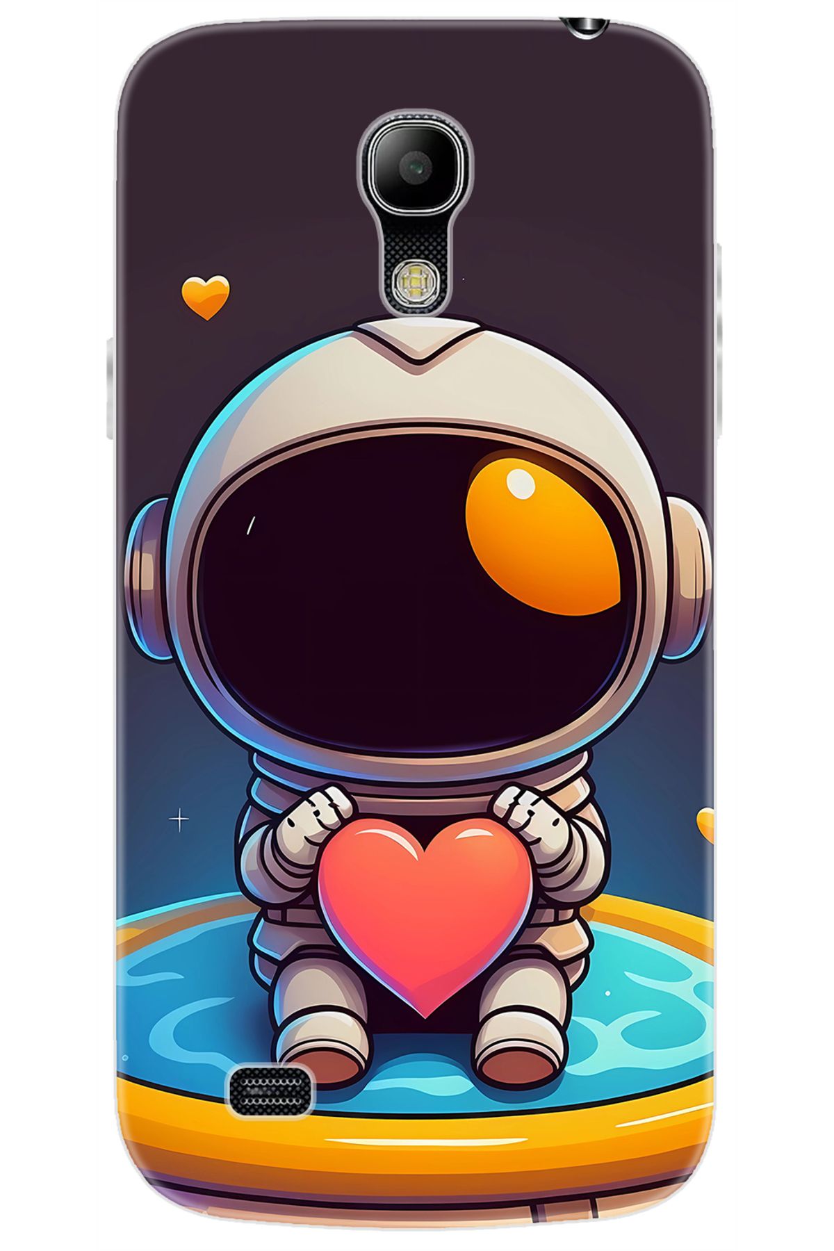 Ceppare Samsung Galaxy S4 Mini (GT-I9190) Uyumlu Kılıf Desenli Silikon Sevimli Astronot STK:659 CP-xoxKmEi