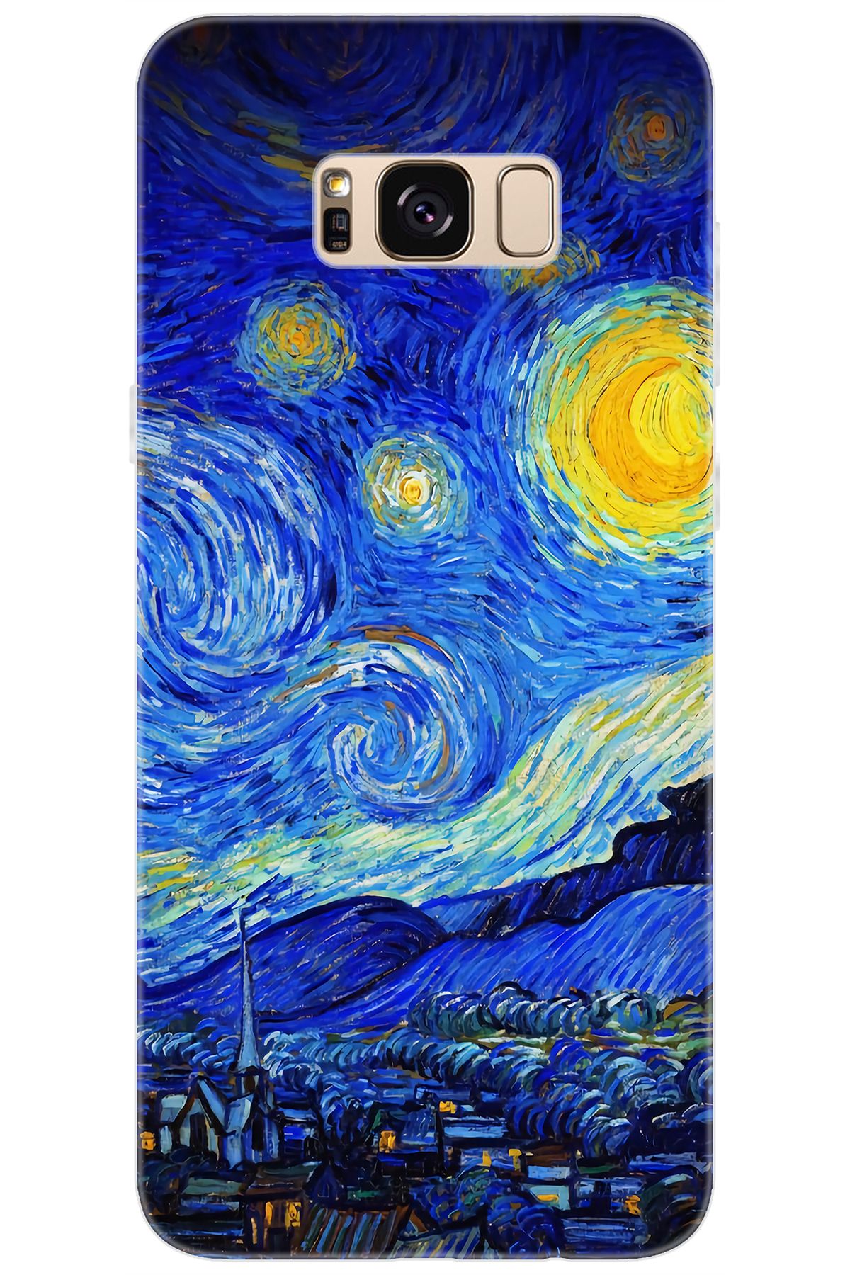 Ceppare Samsung Galaxy S8 PLUS (SM-G955F) Uyumlu Kılıf Silikon Starry Night Yıldızlı Gece S:757 CP-dgJ93zA