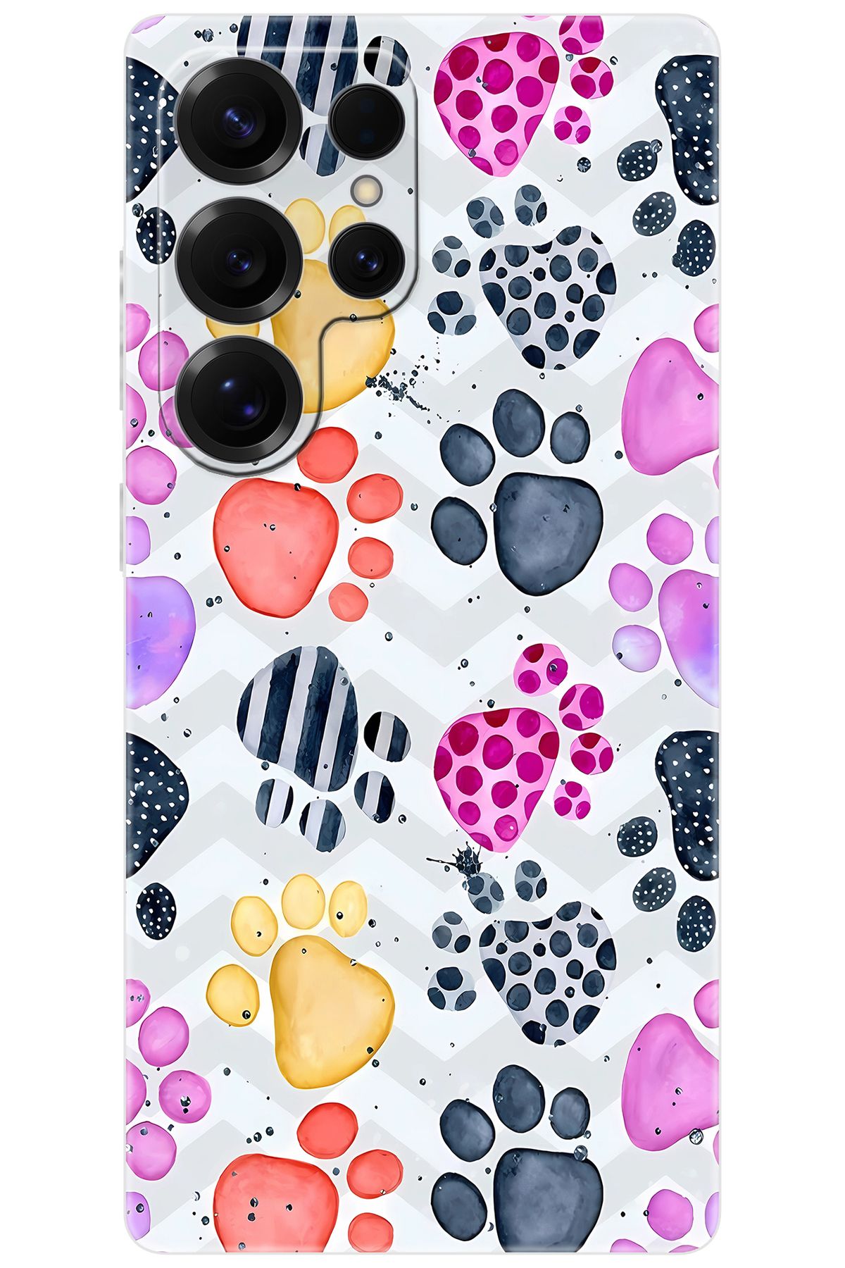 Ceppare Samsung Galaxy S25 ULTRA (SM-S938B) Uyumlu Kılıf Desenli Silikon Renkli Patiler STK:670 CP-5CMSbOc