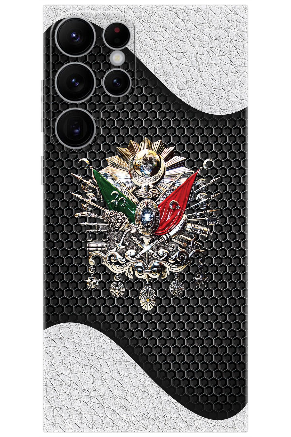 Ceppare Samsung Galaxy S22 ULTRA (SM-S908E) Uyumlu Kılıf Silikon Osmanlı Tuğra Tasarım STK:415 CP-v5lniCo