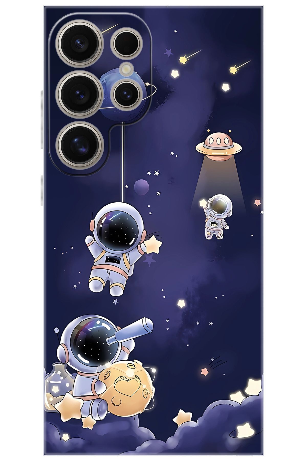 Ceppare Samsung Galaxy S24 ULTRA (SM-S928B) Uyumlu Kılıf Desen Baskılı Silikon Astronot STK:630 CP-oRayNA0