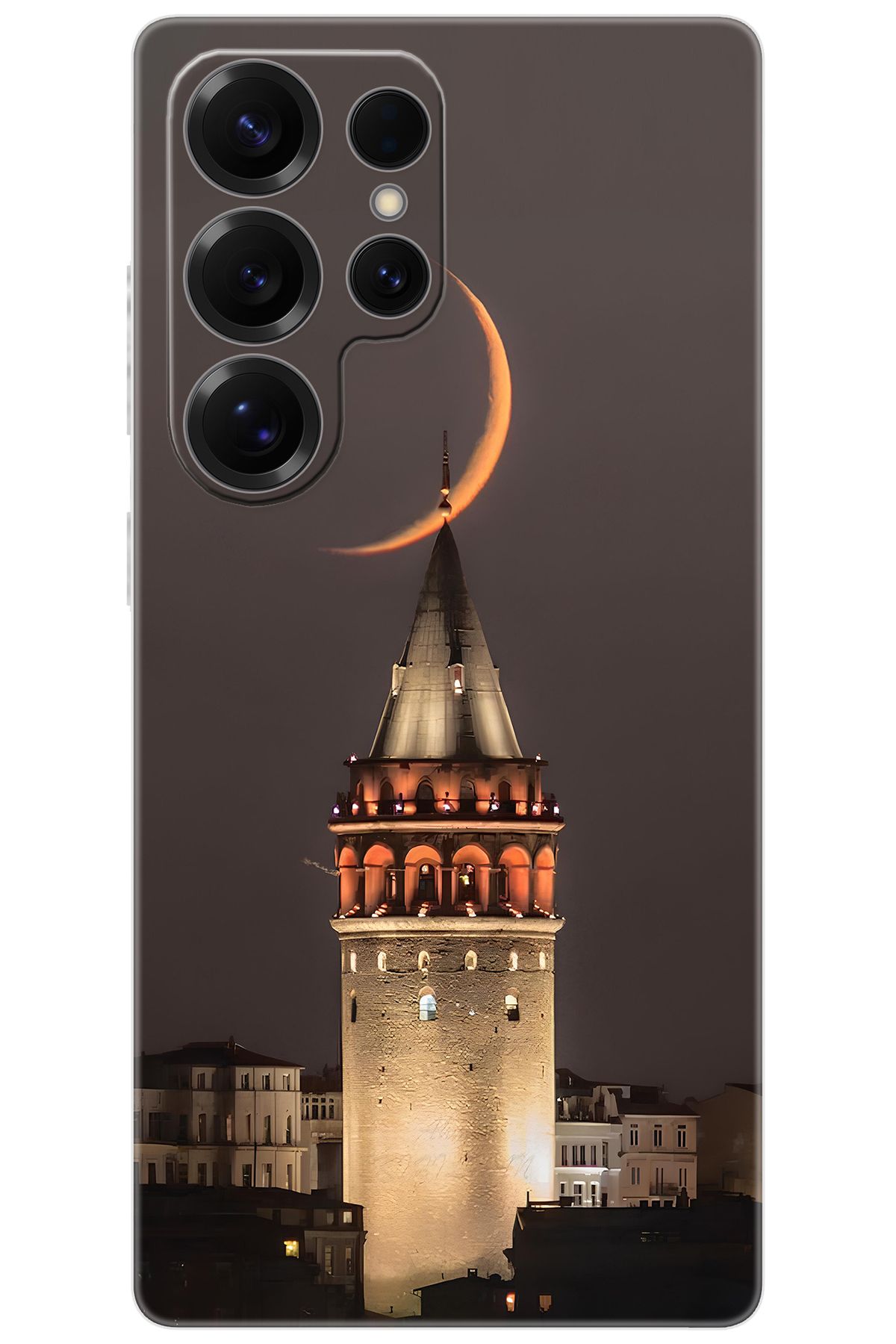 Ceppare Samsung Galaxy S25 ULTRA (SM-S938B) Uyumlu Kılıf Desen Baskı Silikon Galata Kulesi STK673 CP-LUyg8Bn