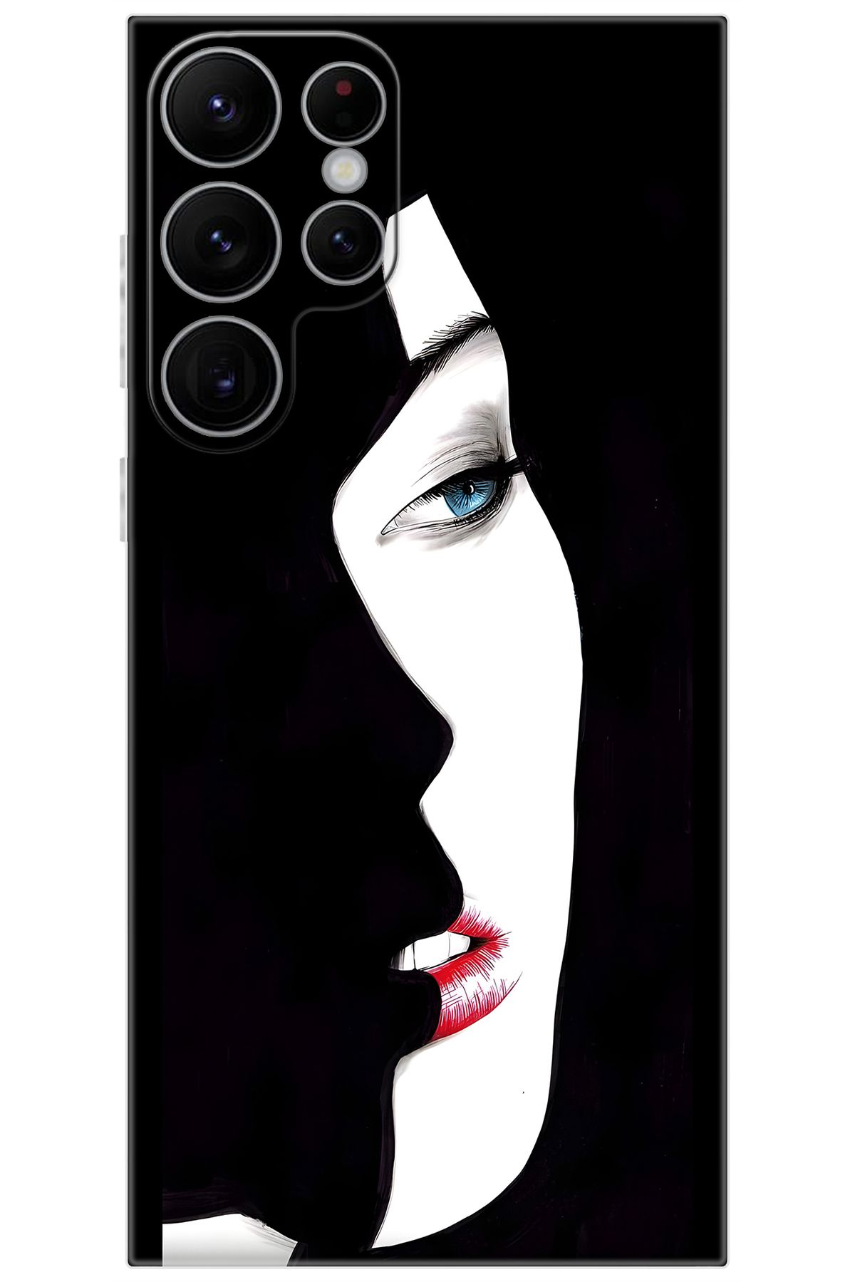 Ceppare Samsung Galaxy S22 ULTRA (SM-S908E) Uyumlu Kılıf Desenli Silikon Siyah Beyaz Kadın STK635 CP-gApdYVw