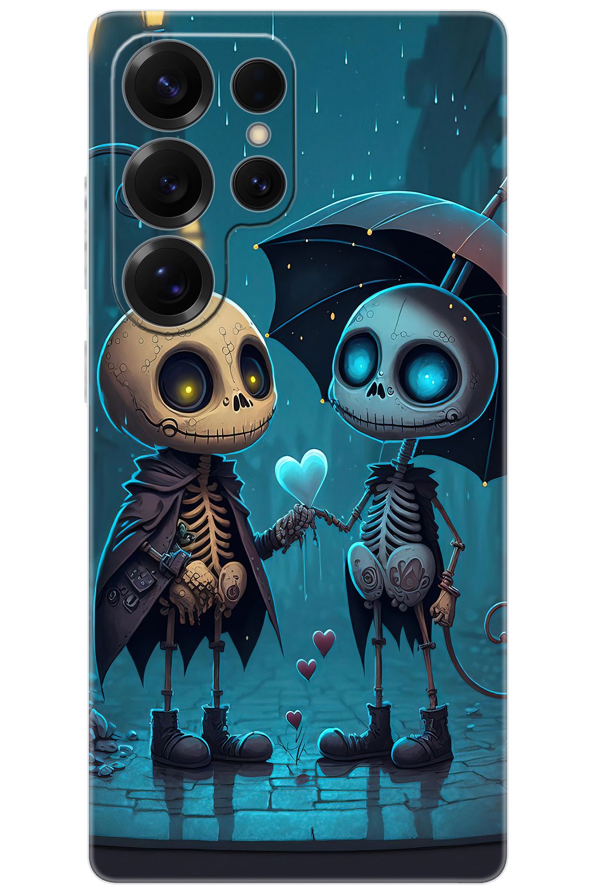 Ceppare Samsung Galaxy S25 ULTRA (SM-S938B) Uyumlu Kılıf Desenli Silikon Aşık İskeletler STK:733 CP-dA0oTwi