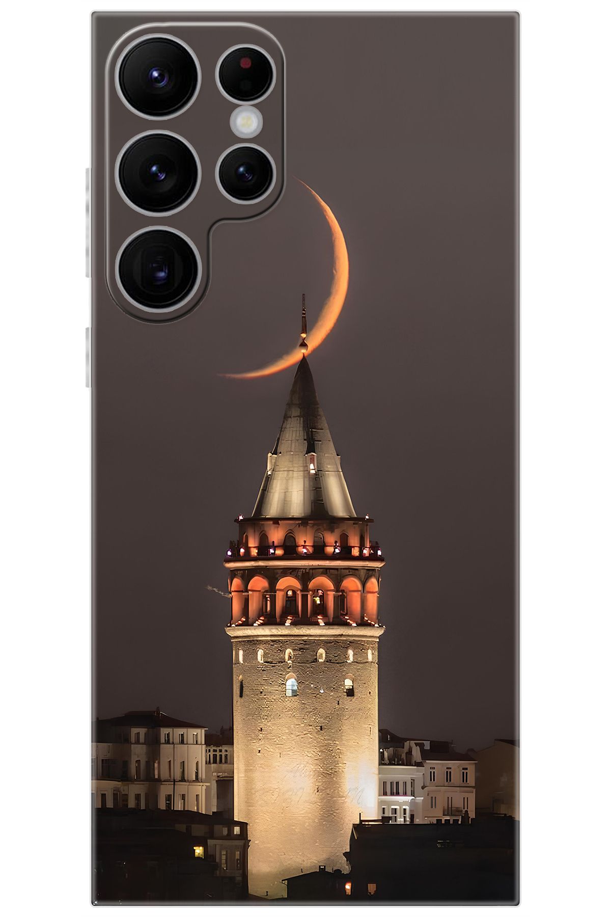 Ceppare Samsung Galaxy S22 ULTRA (SM-S908E) Uyumlu Kılıf Desen Baskı Silikon Galata Kulesi STK673 CP-BwmHCpX