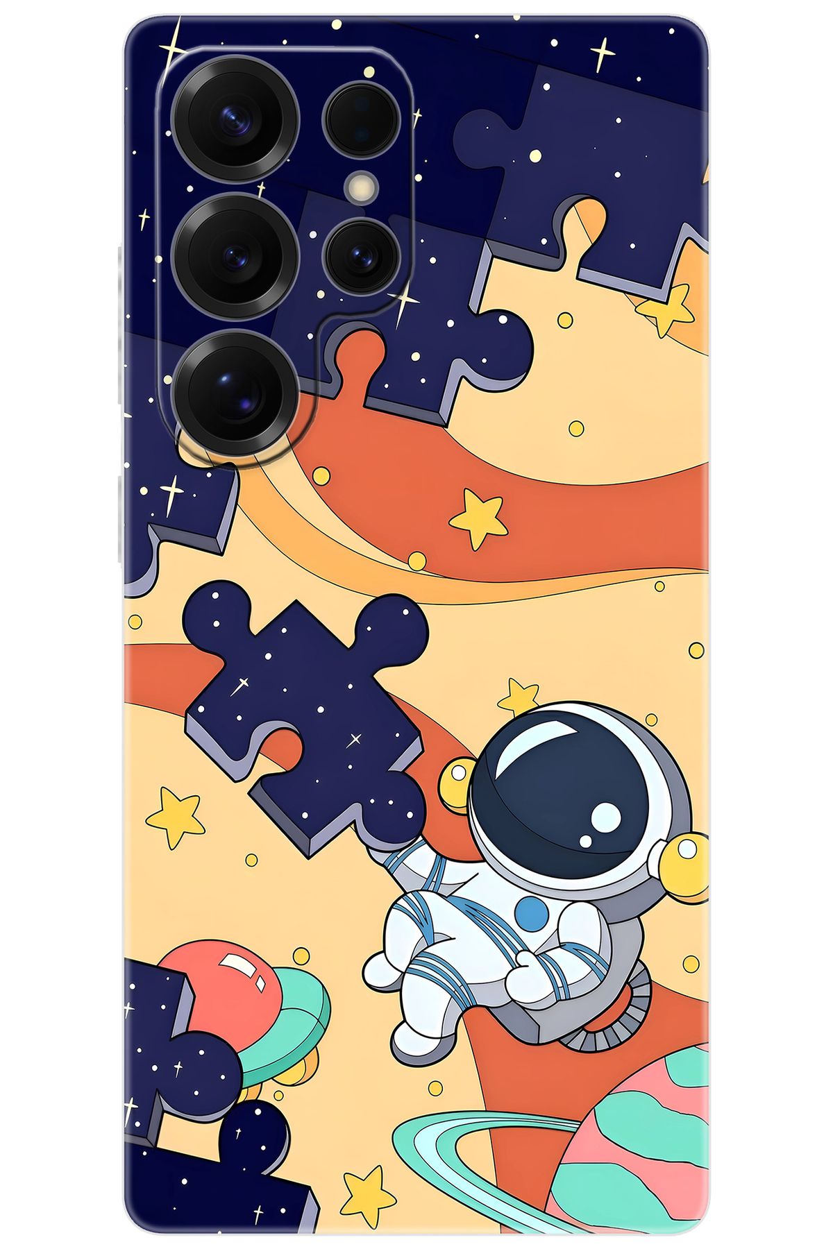 Ceppare Samsung Galaxy S25 ULTRA (SM-S938B) Uyumlu Kılıf Desen Baskılı Silikon Astronot STK:646 CP-H1lq4Lm
