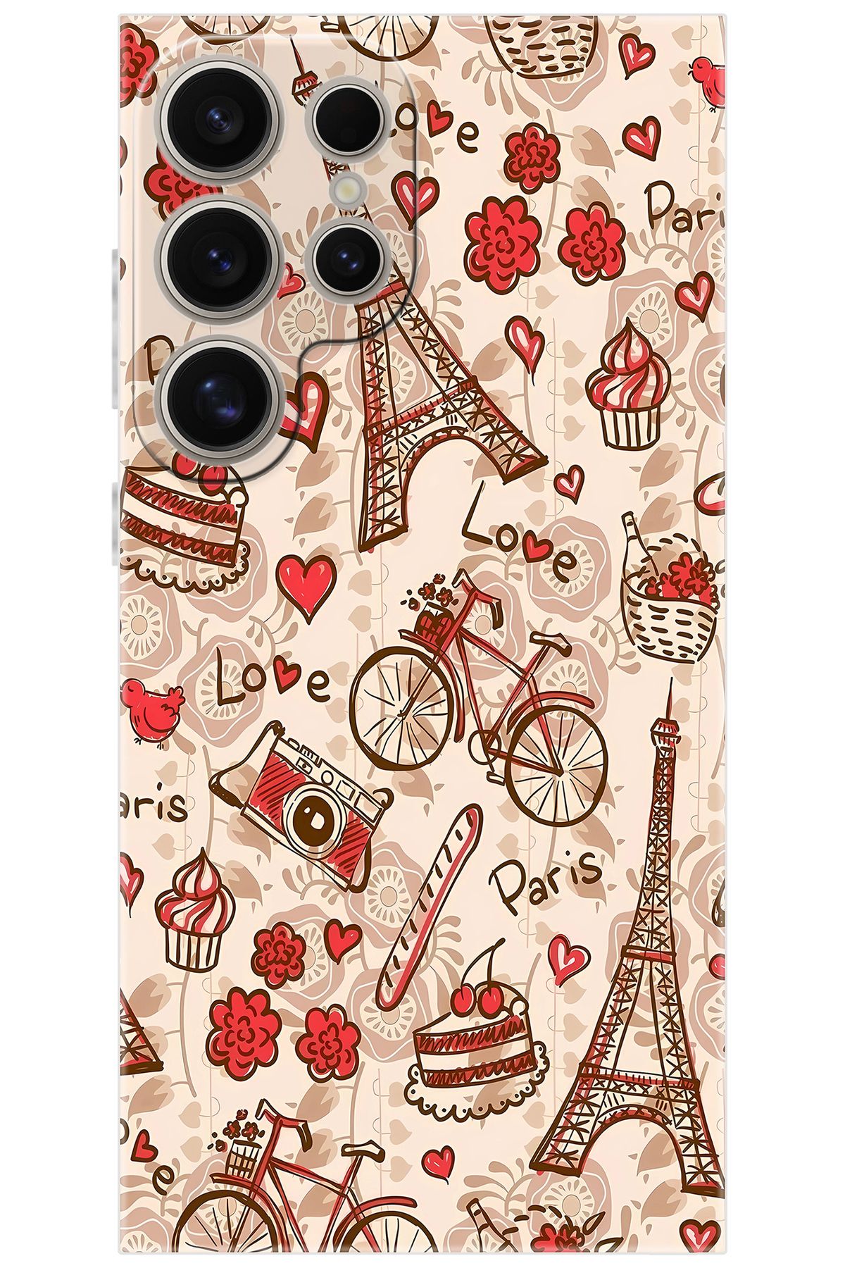 Ceppare Samsung Galaxy S24 ULTRA (SM-S928B) Uyumlu Kılıf Desen Baskı Silikon Eyfel Serisi STK:678 CP-R2iz613