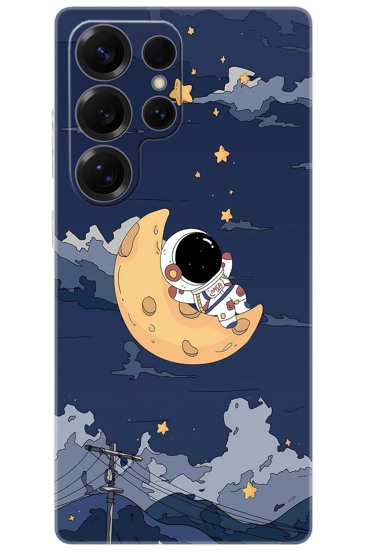 Ceppare Samsung Galaxy S25 ULTRA (SM-S938B) Uyumlu Kılıf Desen Baskılı Silikon Astronot STK:684 CP-fnh3kc0
