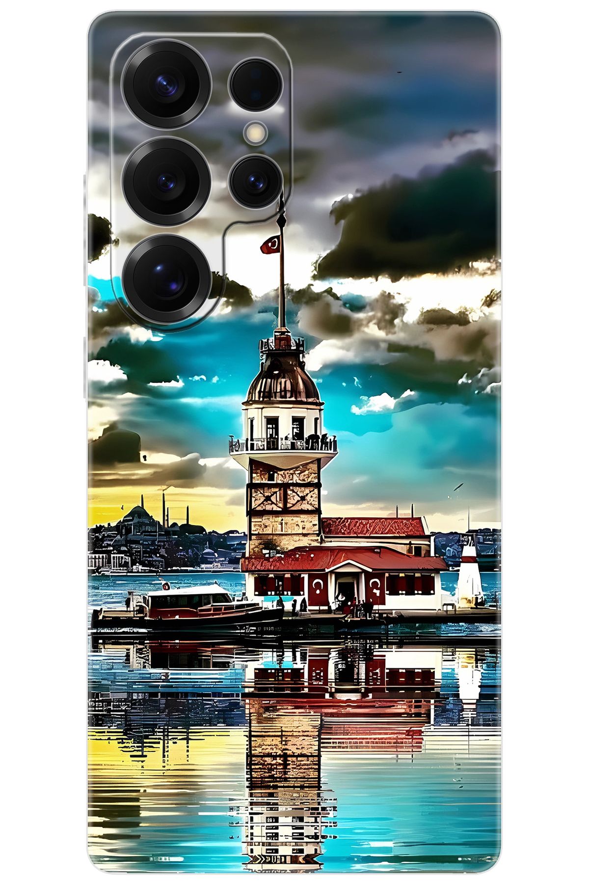 Ceppare Samsung Galaxy S25 ULTRA (SM-S938B) Uyumlu Kılıf Desen Baskılı Silikon Kız Kulesi STK:692 CP-Kh9lGOh