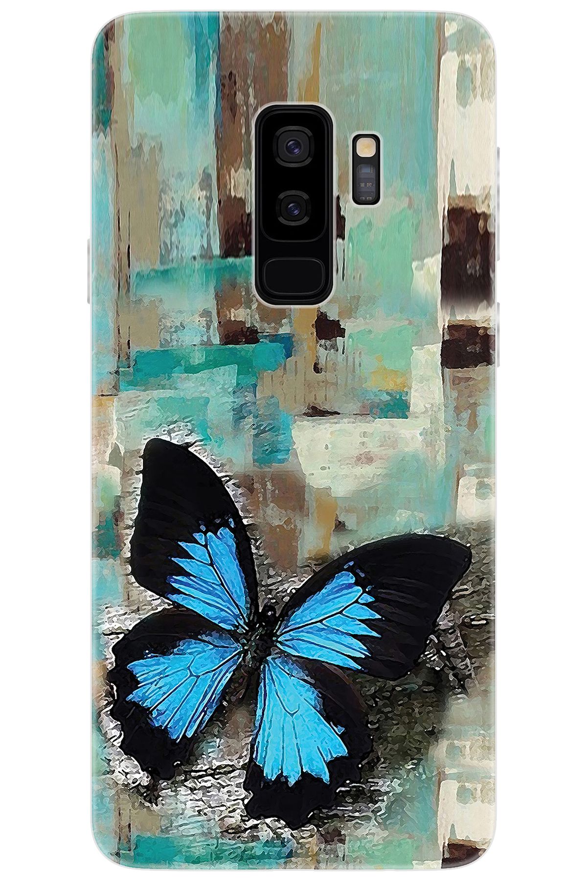Ceppare Samsung Galaxy S9 PLUS (SM-G965F) Uyumlu Kılıf Desen Baskı Silikon Kelebek Resim STK:549 CP-ghMqVye