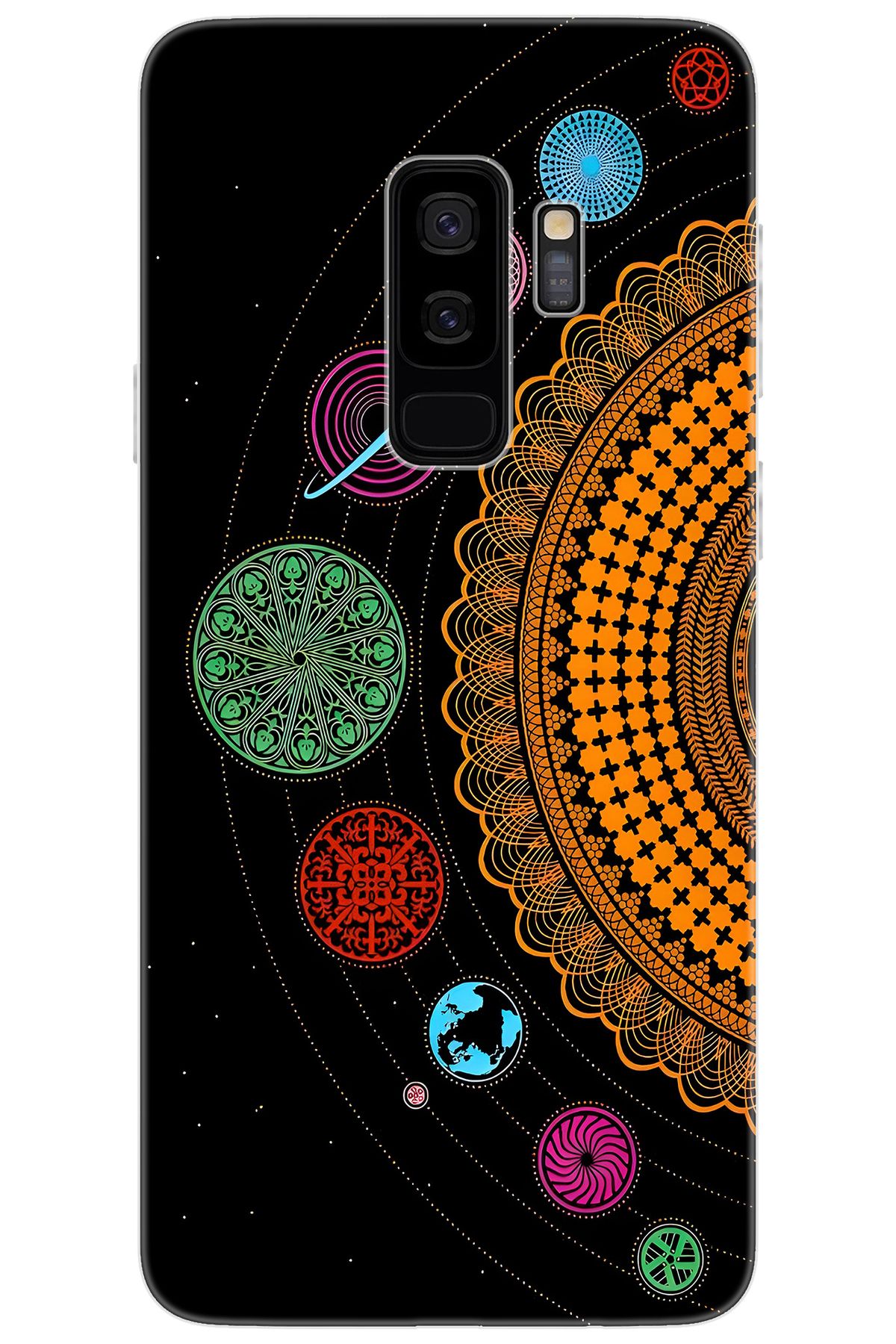 Ceppare Samsung Galaxy S9 PLUS (SM-G965F) Uyumlu Kılıf Desen Silikon Gezegenler Tasarım STK:648 CP-WZNShvV