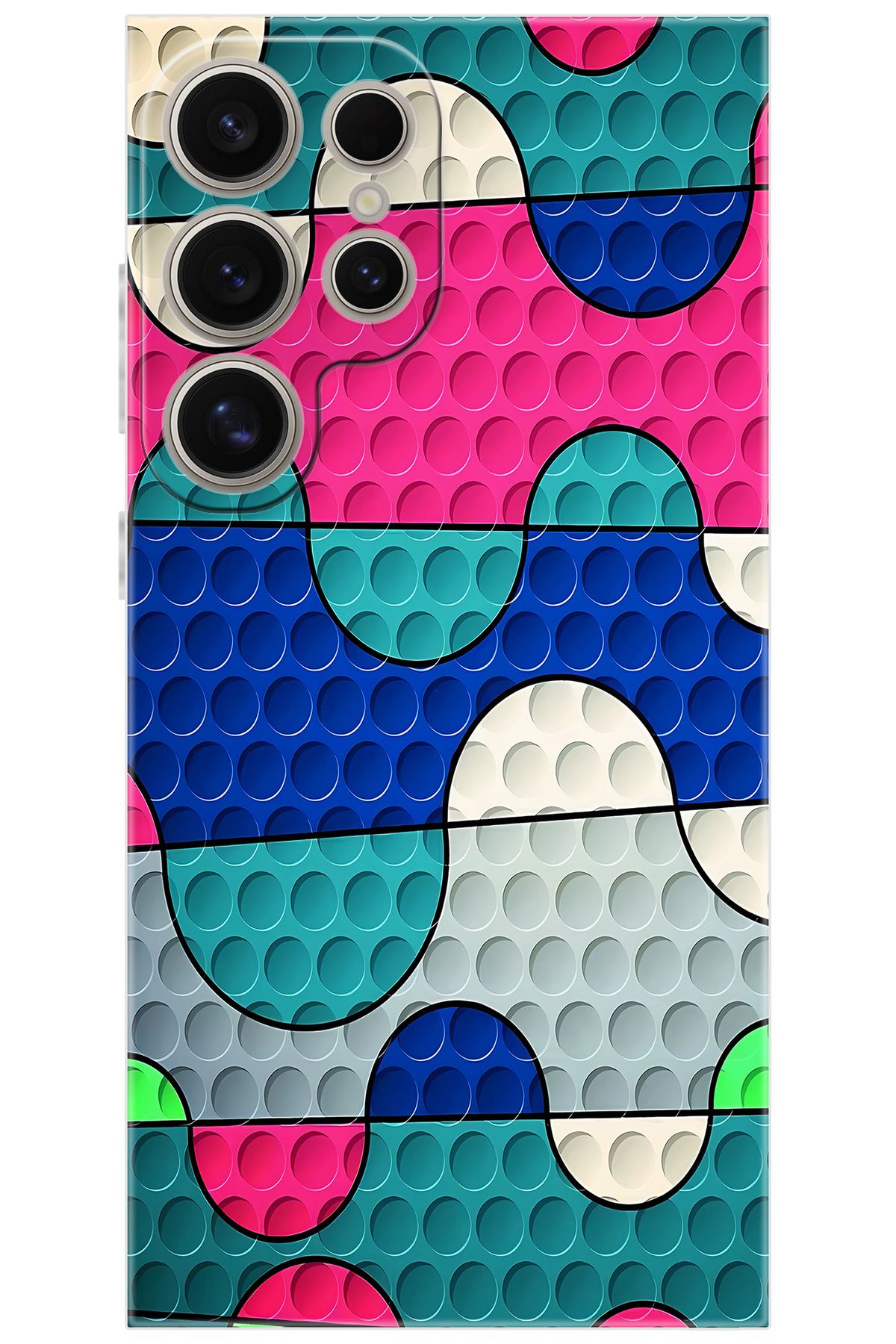 Ceppare Samsung Galaxy S24 ULTRA (SM-S928B) Uyumlu Kılıf Desen Baskı Silikon Renk Dalgası STK:629 CP-C2h5jFO