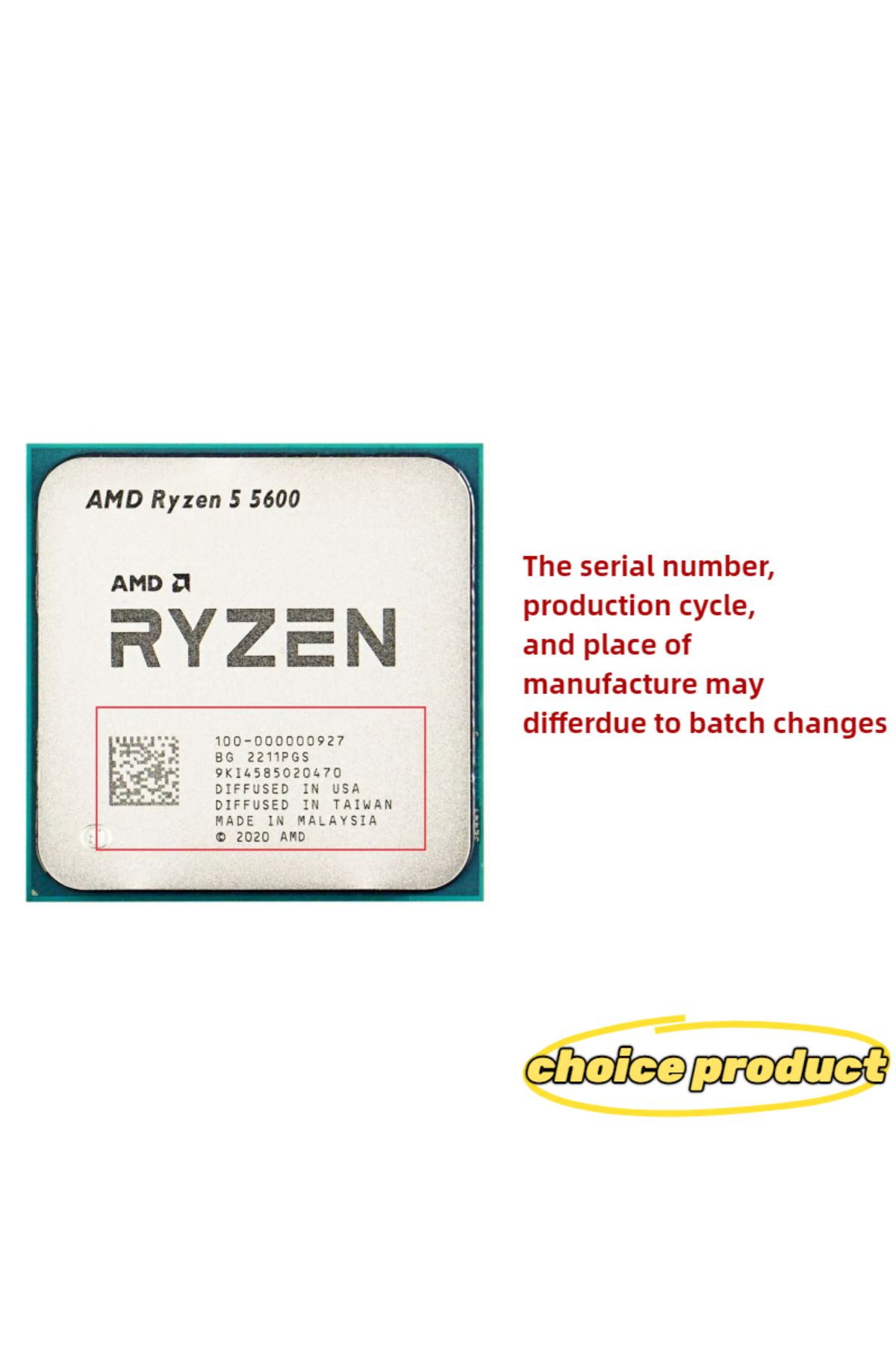 Choice-Amd Ryzen 5 R5 5600 3.5ghz 6-core 12-thread Cpu Processor 65w L3=32m 100-000000927 Lga Am4 4