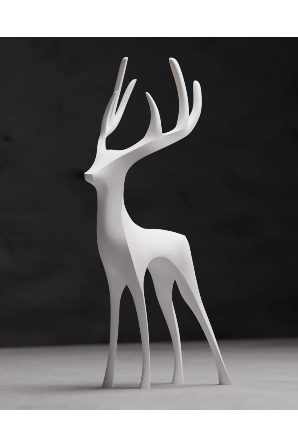 3D Stag Erkek Geyik Biblosu – Dekoratif Figür - Özel Üretim