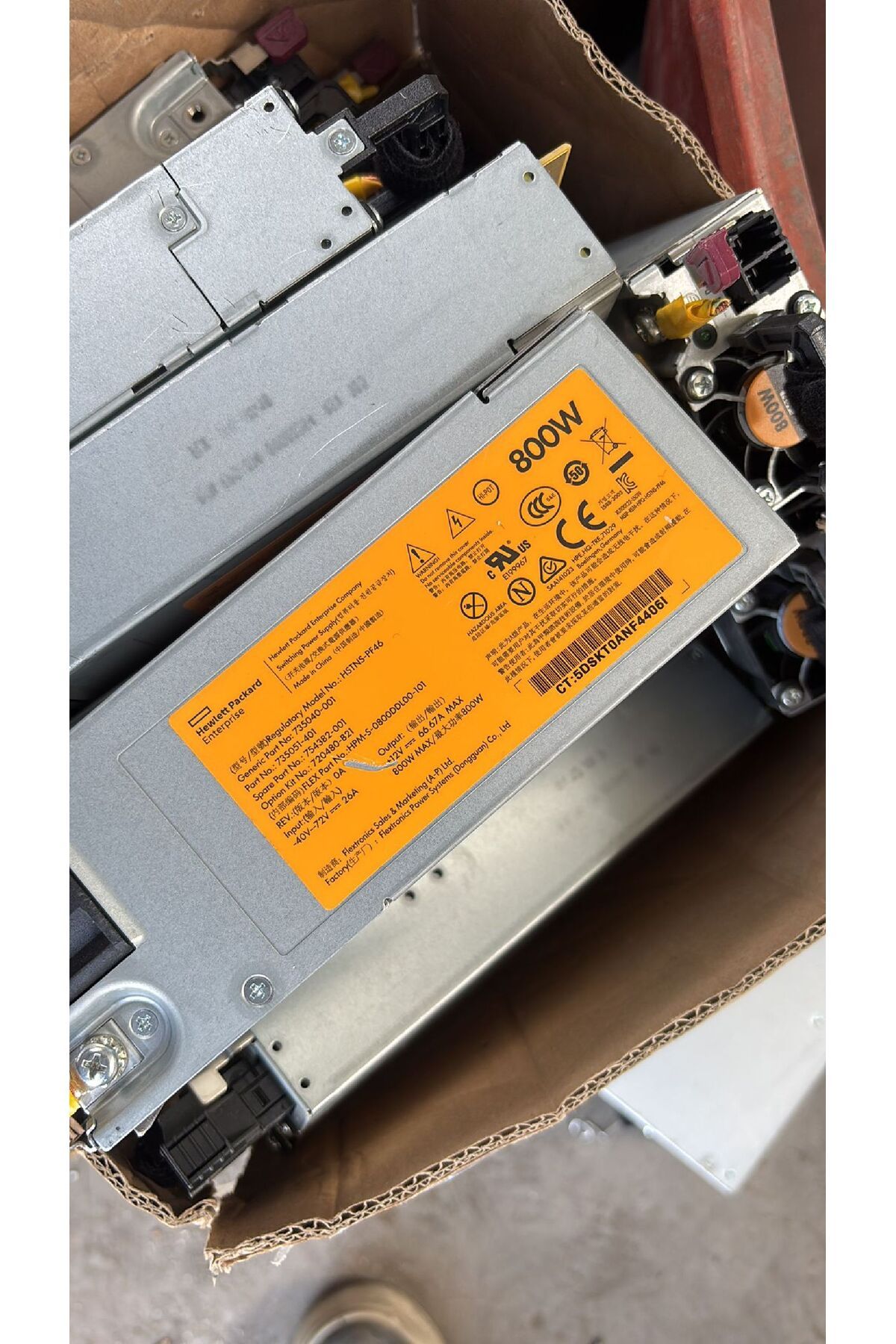 Teknomax HP Hewlett Packard Enterprise HSTNS-PF46-1 800W Power Teşhir