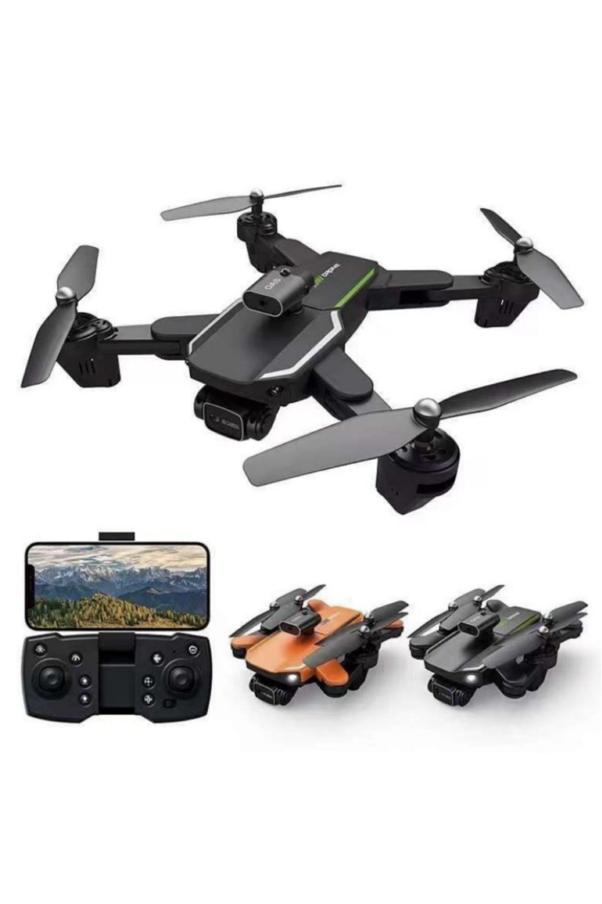 collazer 68S Katlanır Uzaktan Kumandalı Drone Hd Çift Kamera Optik Akış Yerelleştirme Engel Kaçınma