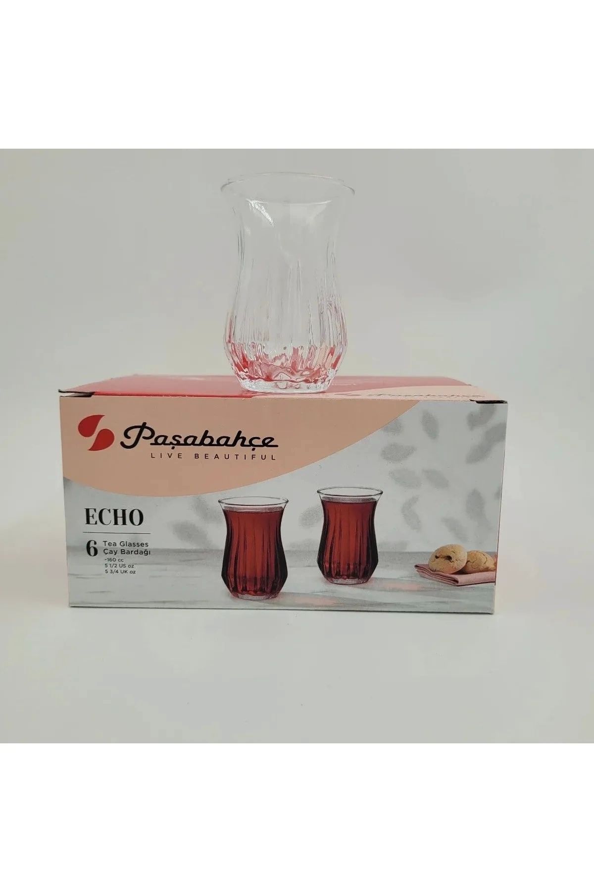 YenisiniAl Paşabahçe 420181 Echo Kesme Çay Bardak 6'lı