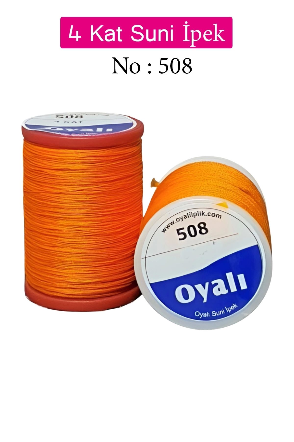 YenisiniAl Oyalı 4 Kat Suni İpek İplik İğne Oyası Boncuk İpi Tığ Oyası No:508