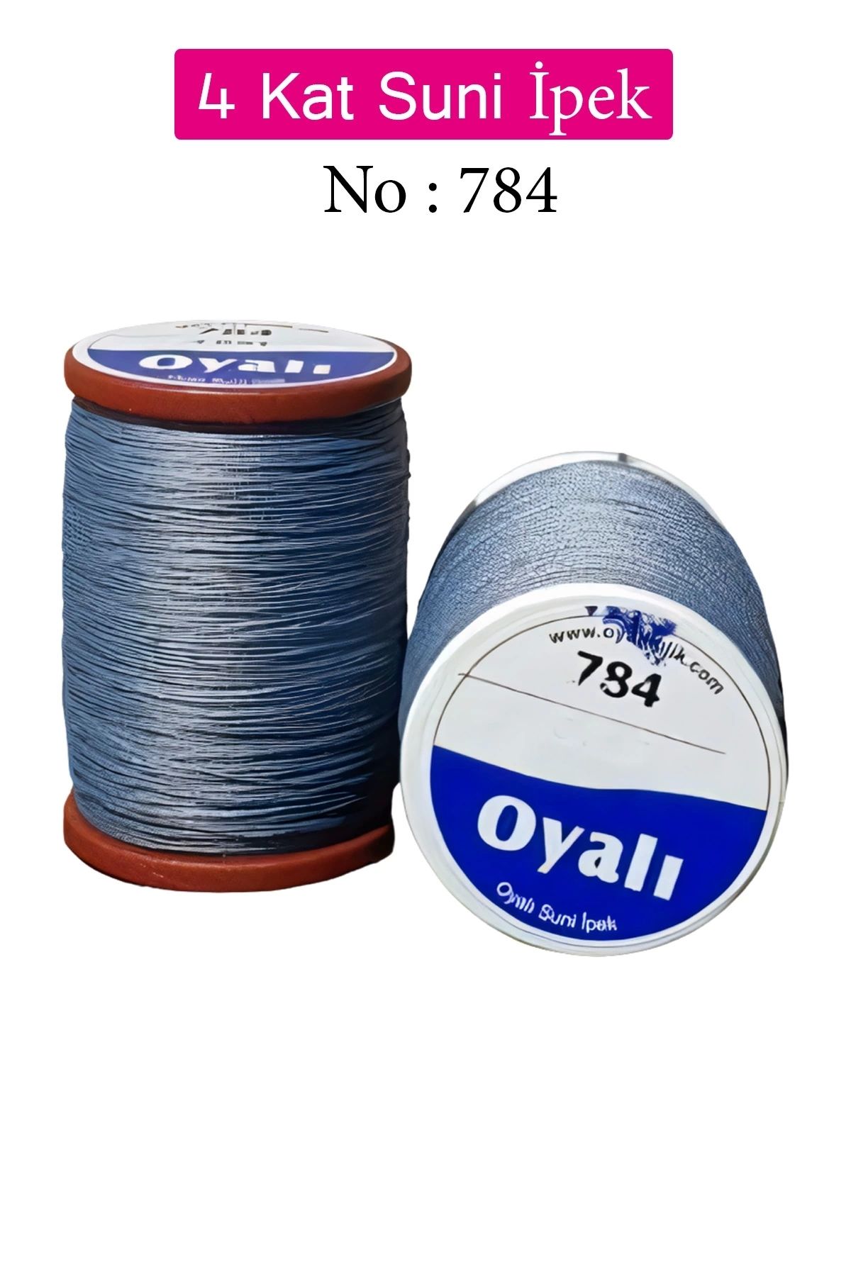 YenisiniAl Oyalı 4 Kat Suni İpek İplik İğne Oyası Boncuk İpi Tığ Oyası No:784