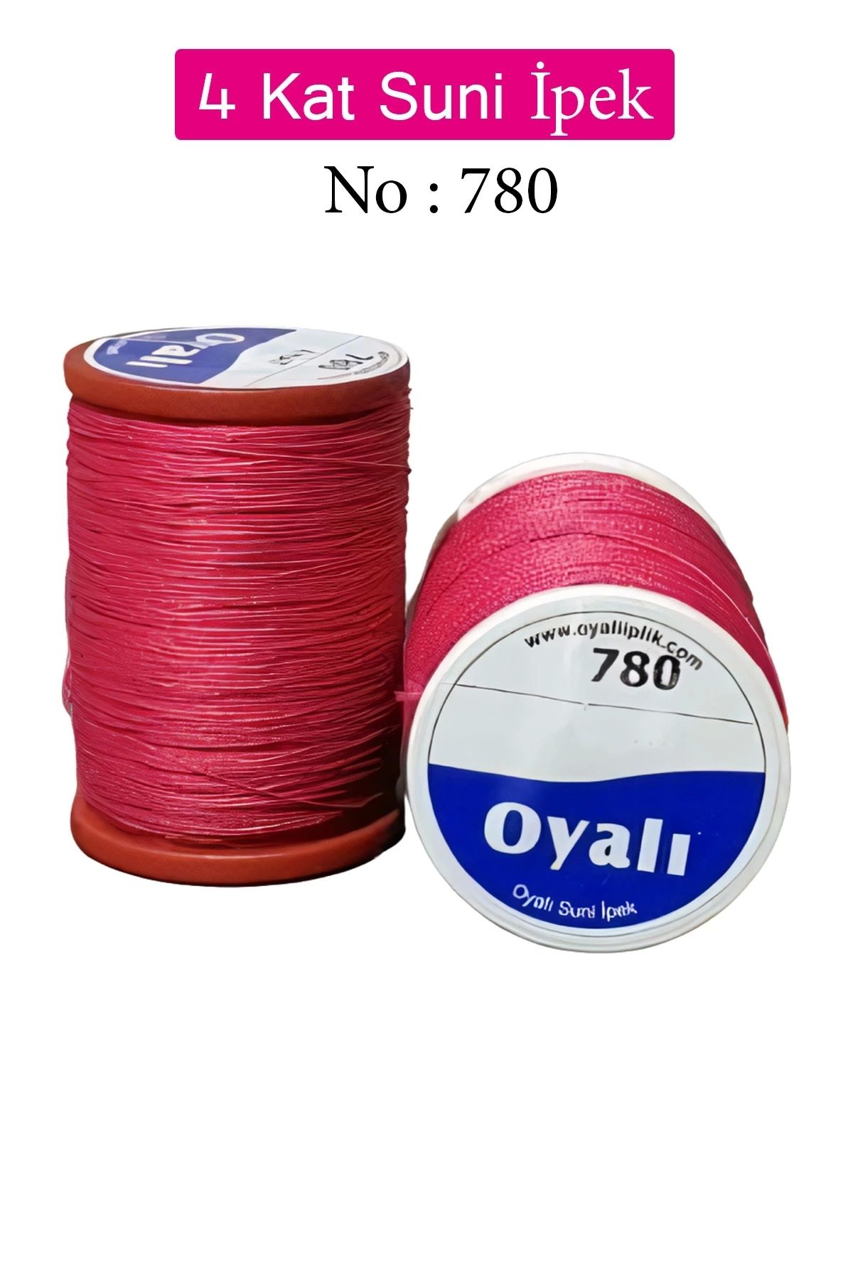 YenisiniAl Oyalı 4 Kat Suni İpek İplik İğne Oyası Boncuk İpi Tığ Oyası No:780