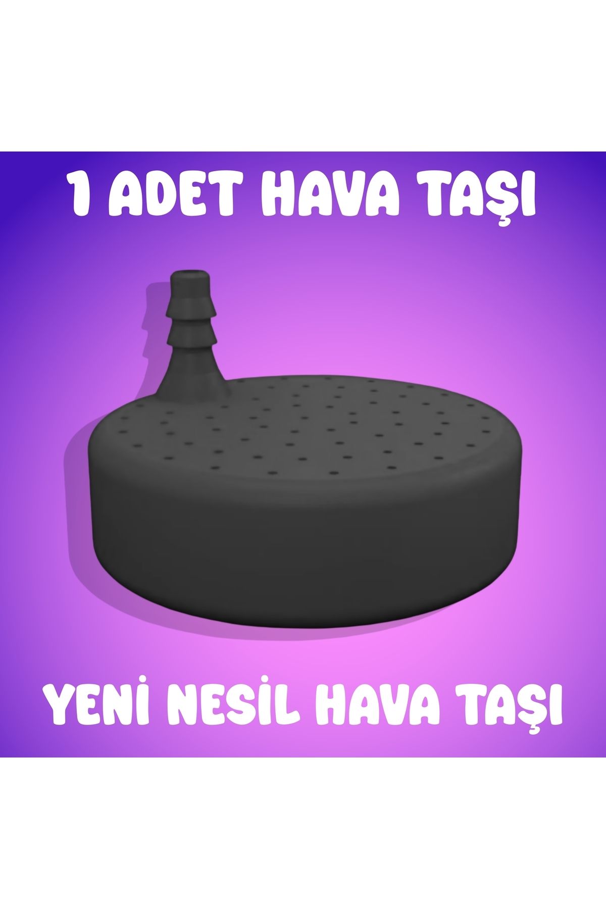 Akvaryum Hava Taşı / 1 Adet / Büyük Renkli Hava Taşı / Akvaryum Hava Taşı ( Siyah Renk )