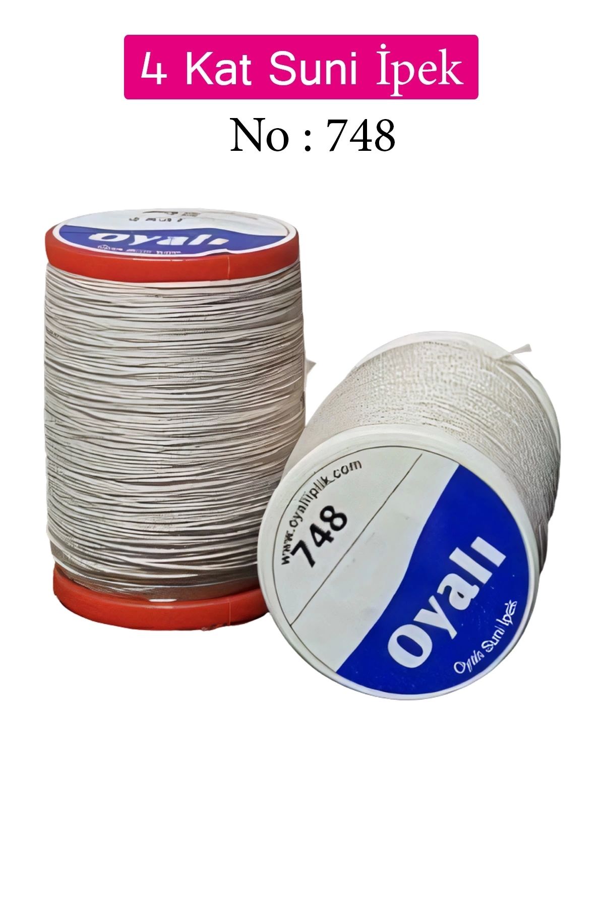 YenisiniAl Oyalı 4 Kat Suni İpek İplik İğne Oyası Boncuk İpi Tığ Oyası No:748