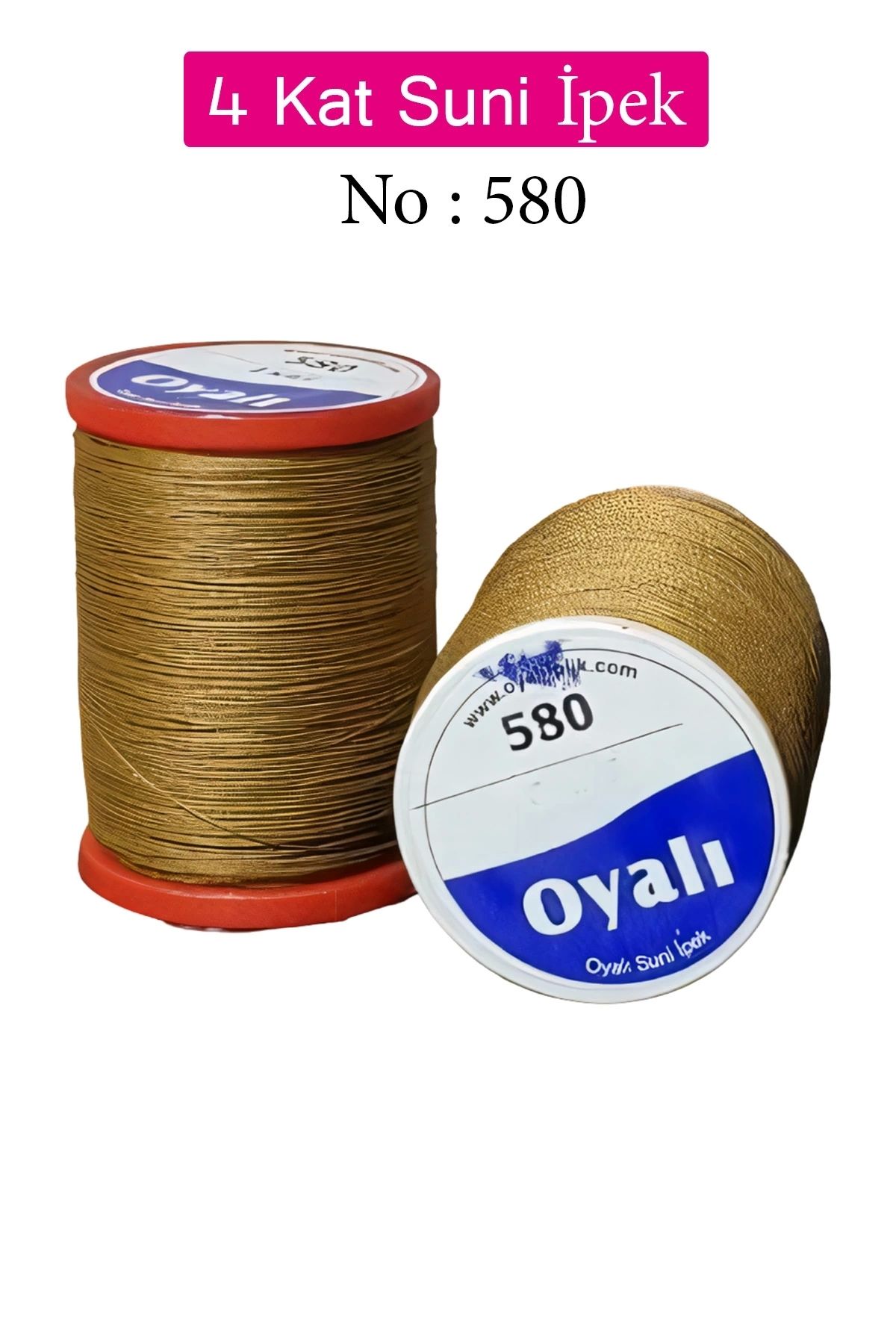 YenisiniAl Oyalı 4 Kat Suni İpek İplik İğne Oyası Boncuk İpi Tığ Oyası No:580