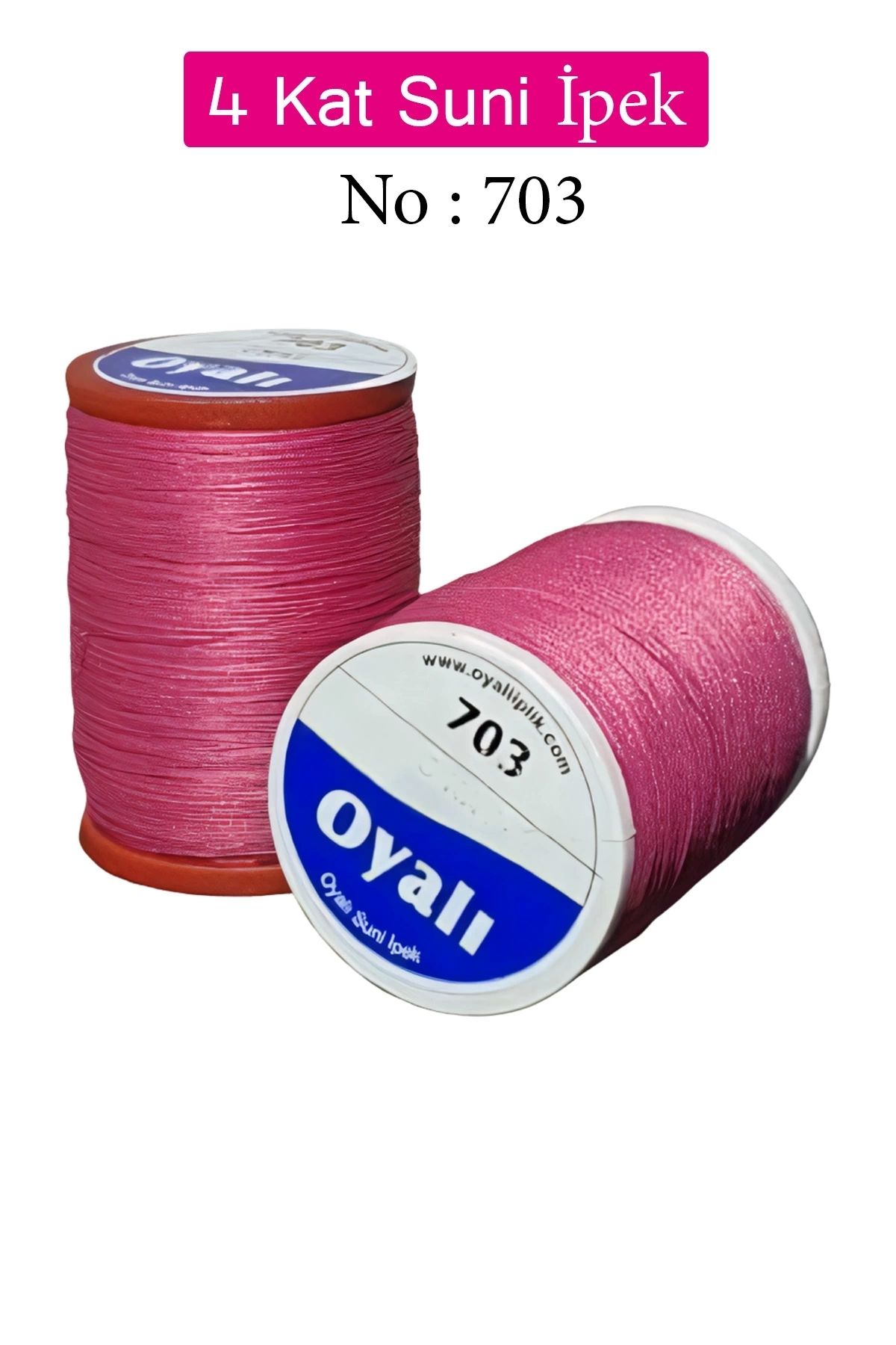 YenisiniAl Oyalı 4 Kat Suni İpek İplik İğne Oyası Boncuk İpi Tığ Oyası No:703