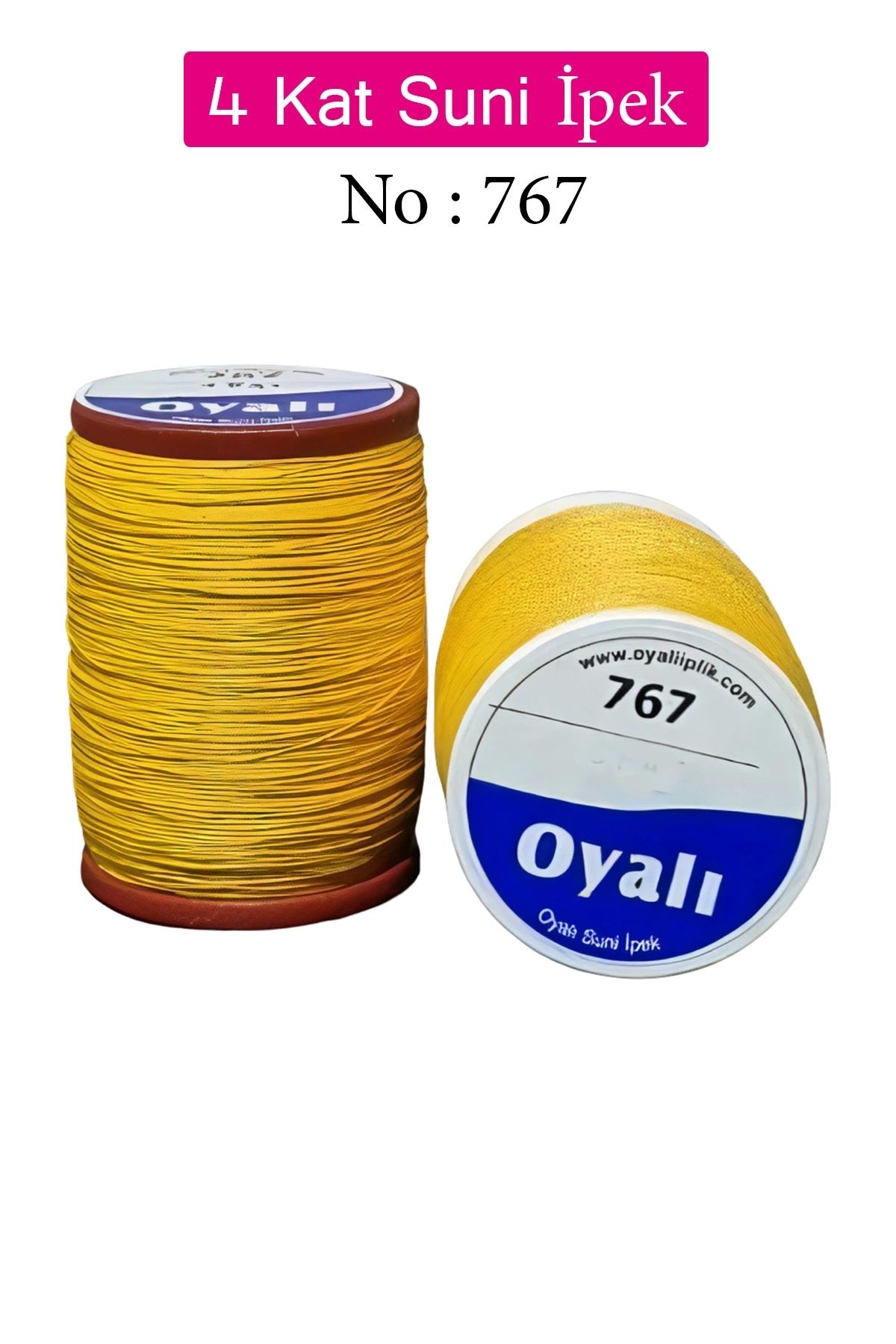 YenisiniAl Oyalı 4 Kat Suni İpek İplik İğne Oyası Boncuk İpi Tığ Oyası No:767