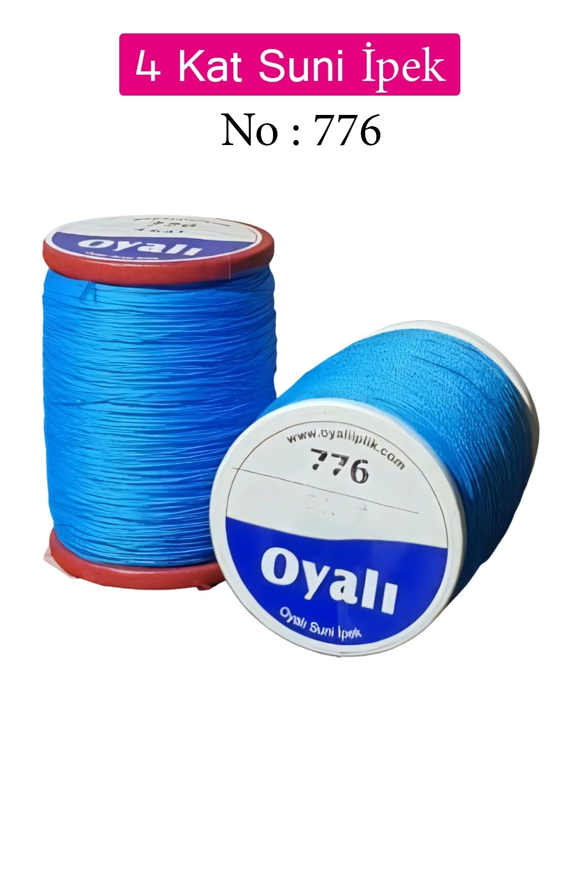 YenisiniAl Oyalı 4 Kat Suni İpek İplik İğne Oyası Boncuk İpi Tığ Oyası No:776
