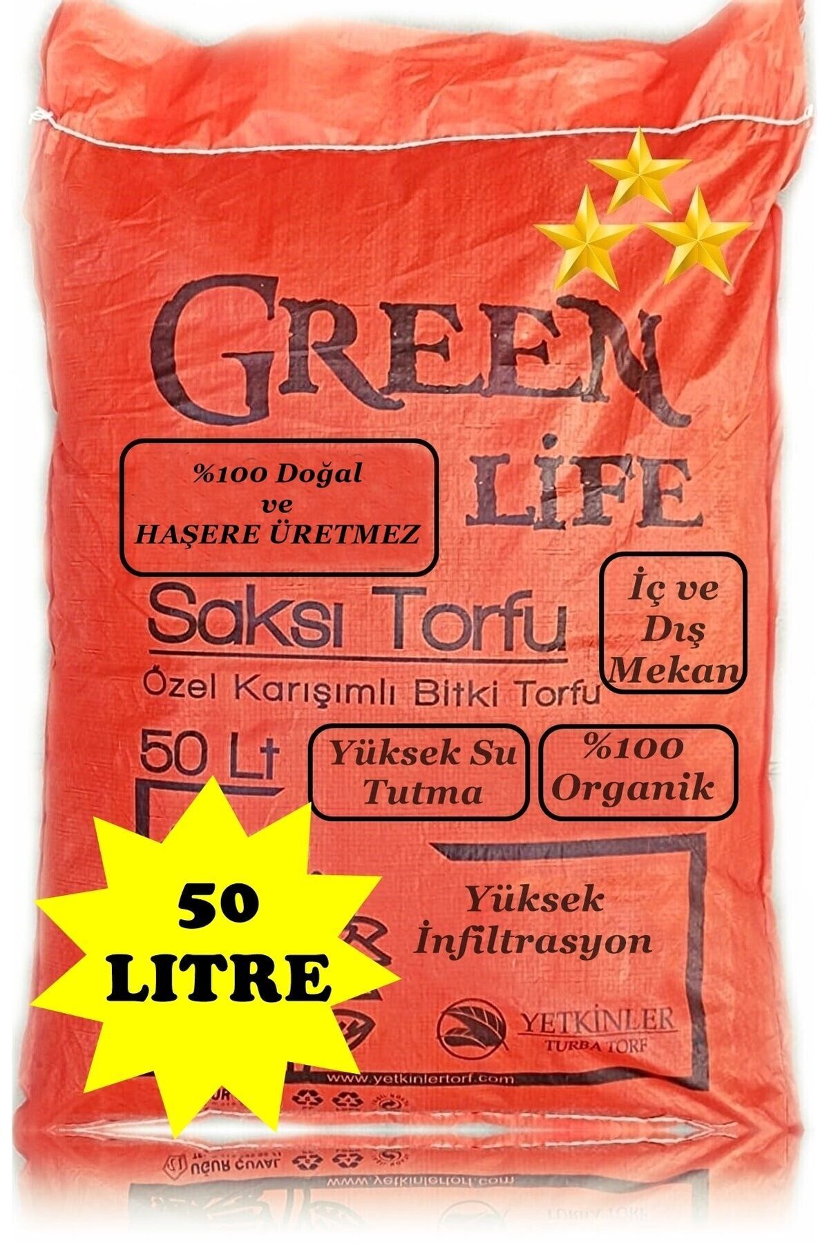 Green Life Mineral Katkılı Perlitli Bitki Toprağı, Fideleme, Saksı Toprağı İç Dış Mekan Perlitli Toprak 50 Lt.