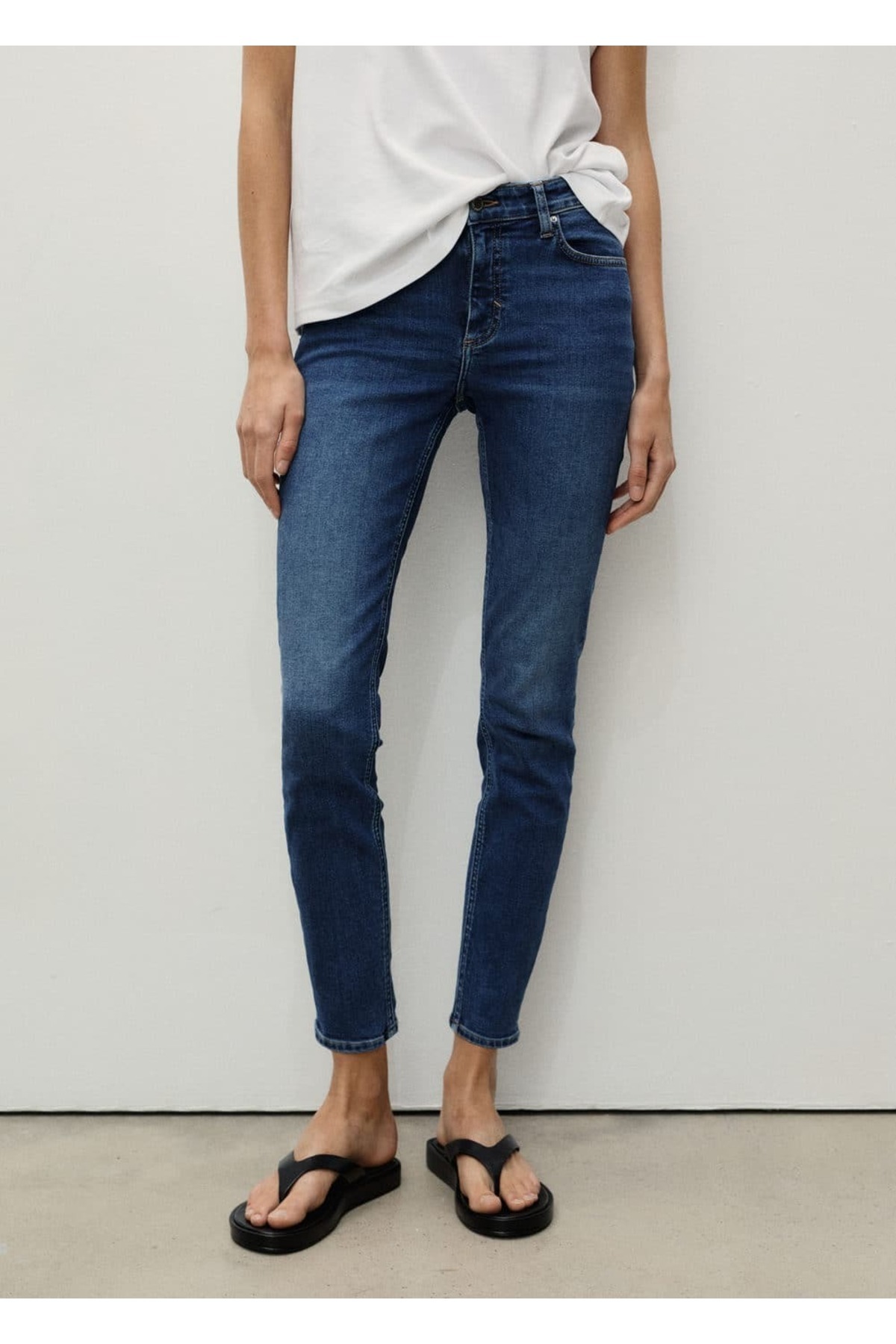 Orta belli skinny jean pantolon