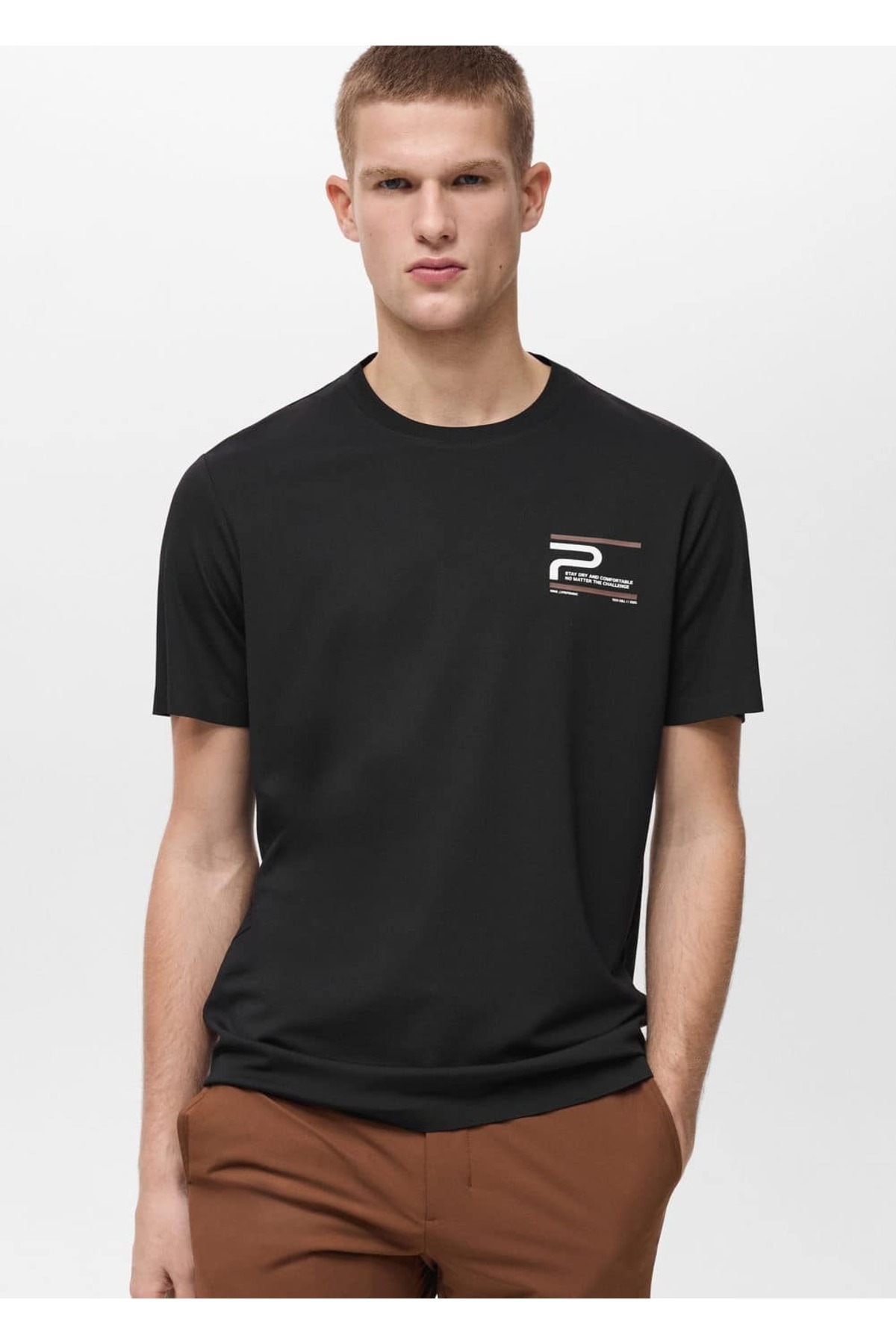 Comfort stretch desenli tişört