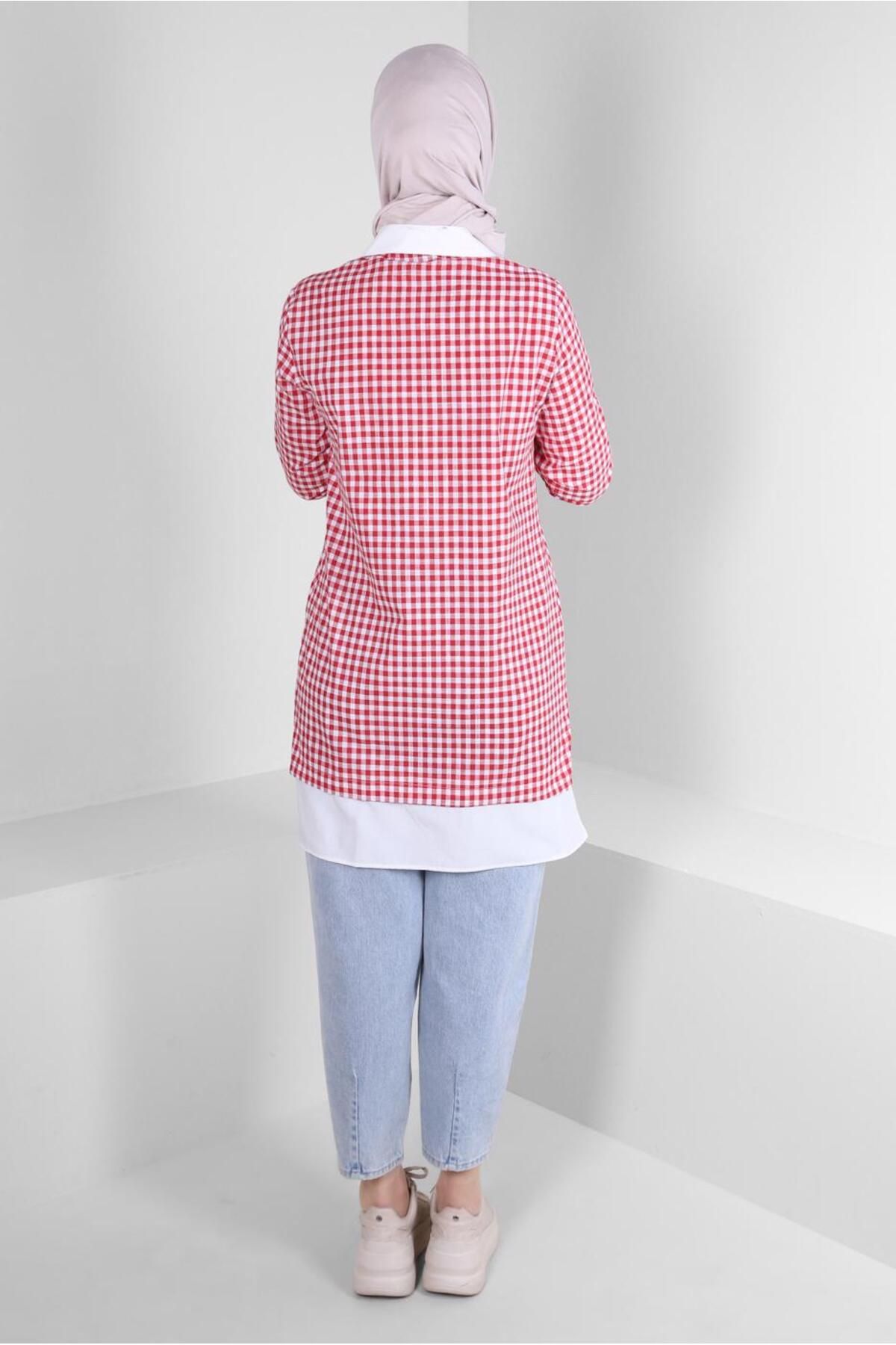 Alvina-GINGER PATTERNED BUTTONED TUNIC 43644 3