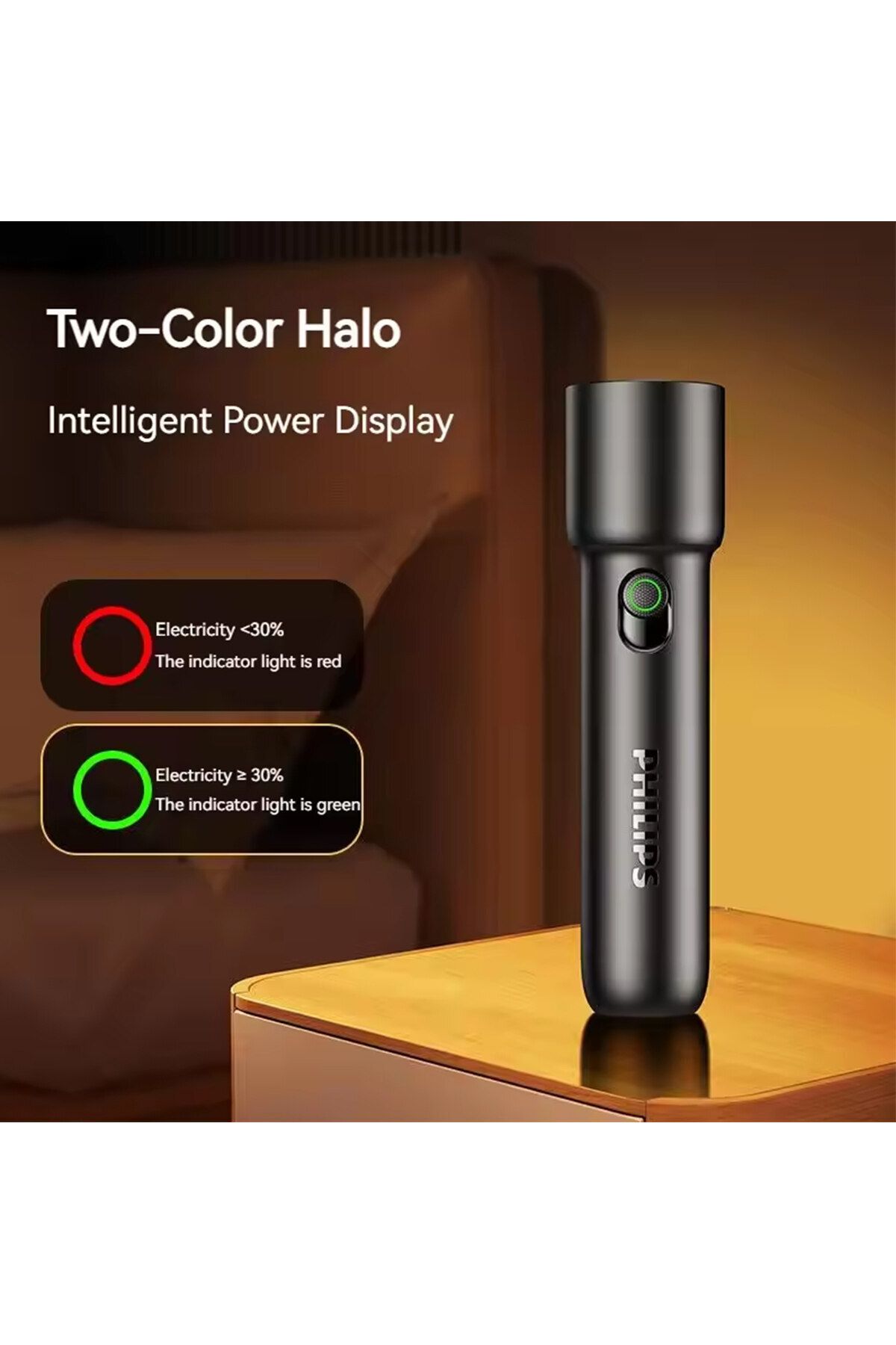 Philips-18650 تركيز ثابت أسود S أسود 2024 جديد EDC مصباح يدوي محمول مصباح يدوي LED قابل لإعادة الشحن 2
